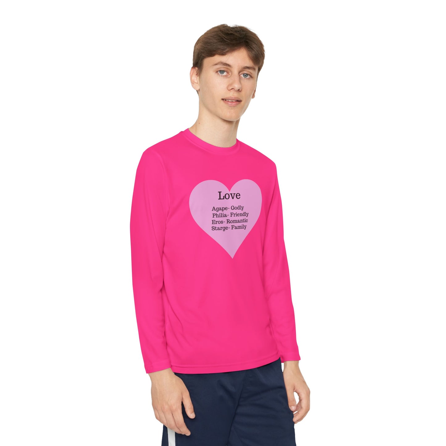 Kids 'Meaning of Love' Long Sleeve Performance Tee