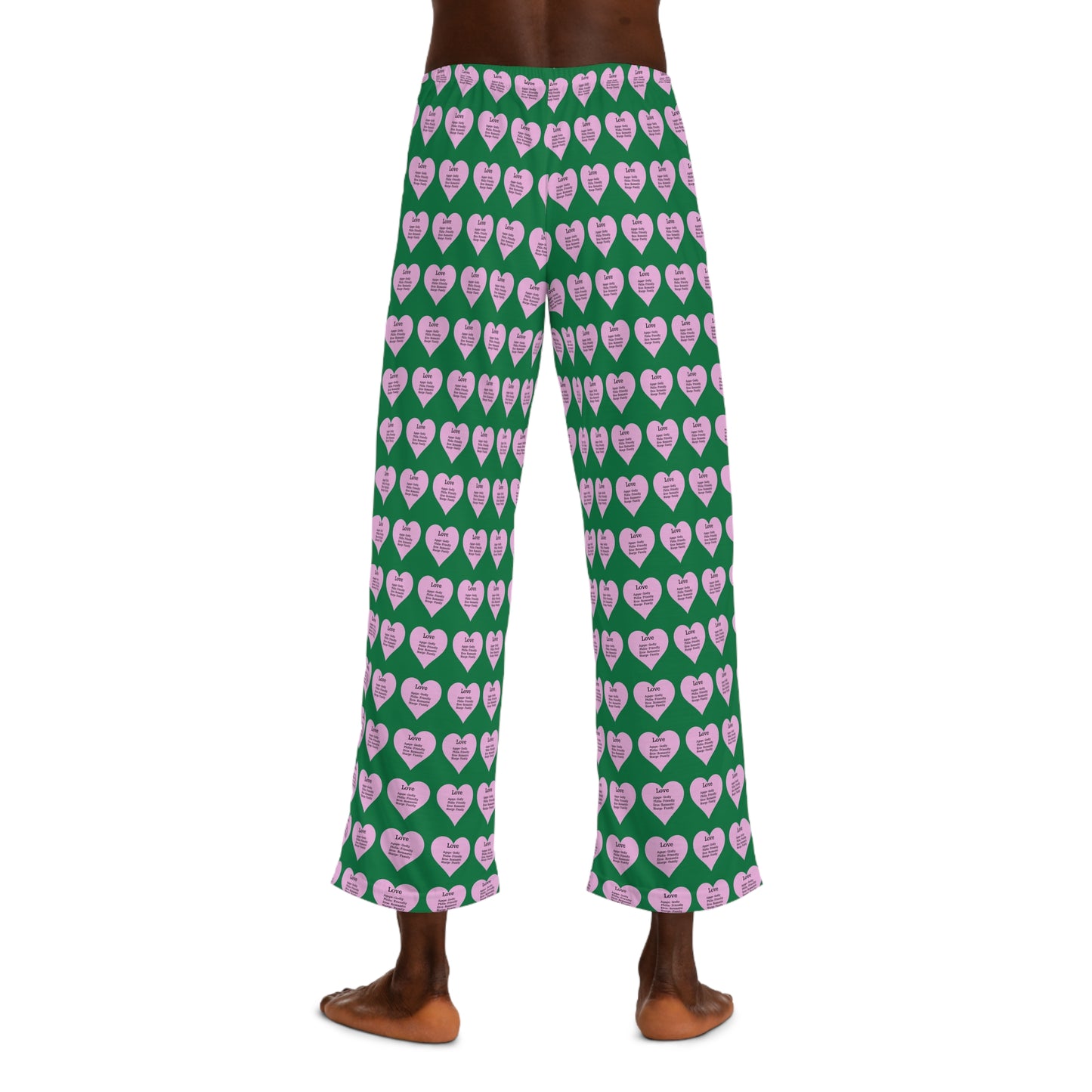 Men's All-Over Print Pajama Pants (Dark Green)