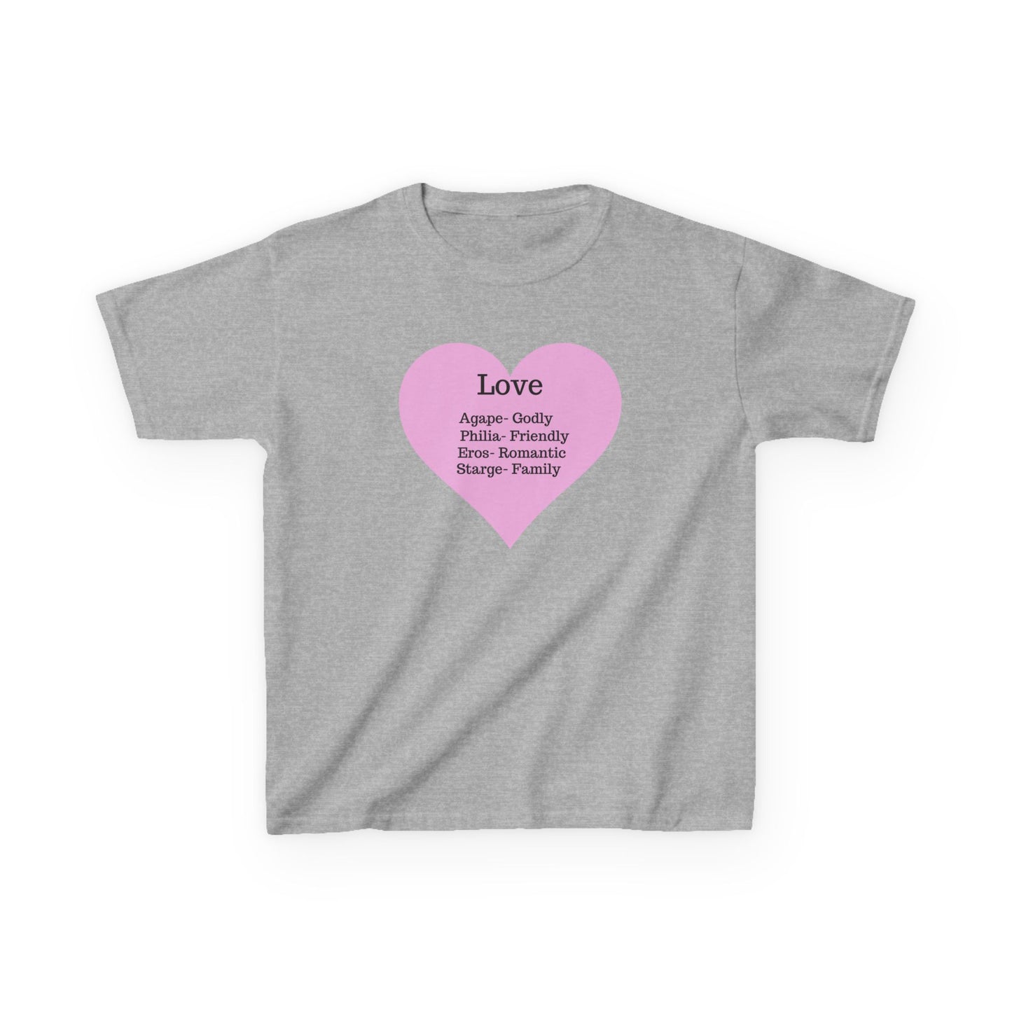 The Meaning of Love Kids T-Shirt | Heart Graphic Tee