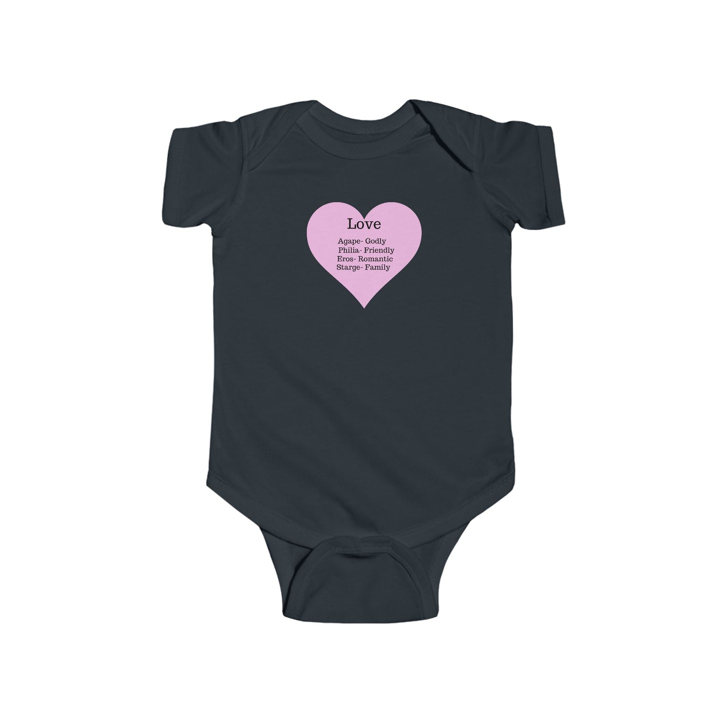 The Meaning of Love Heart Baby Bodysuit