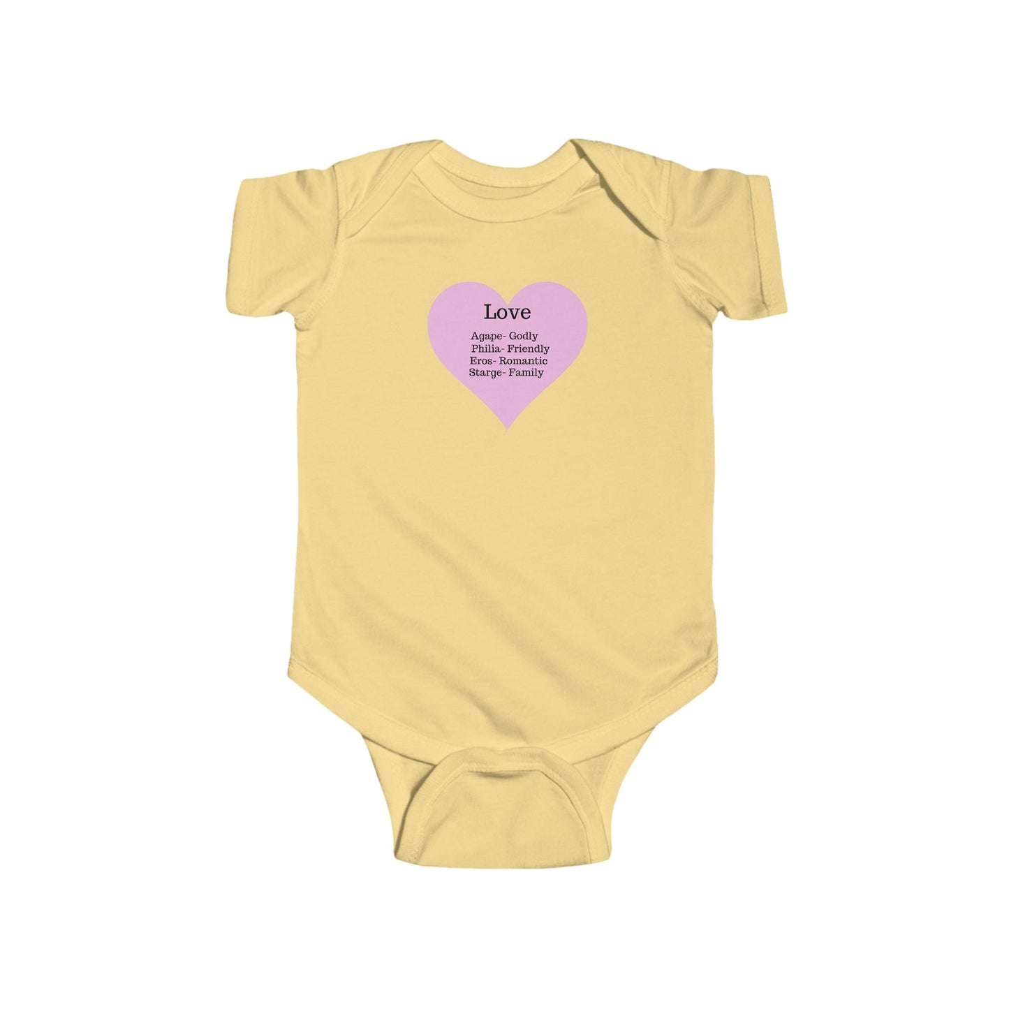 The Meaning of Love Heart Baby Bodysuit