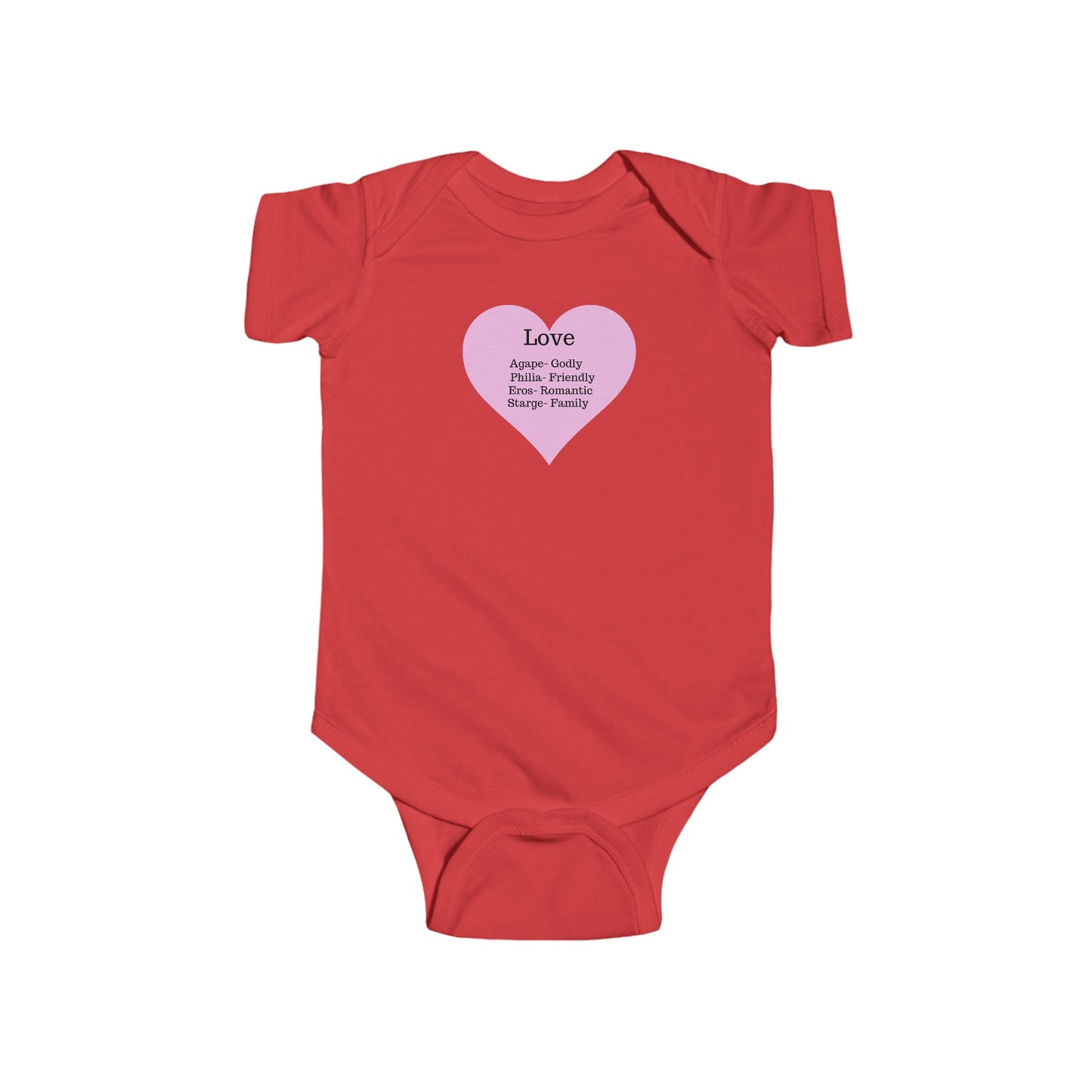 The Meaning of Love Heart Baby Bodysuit