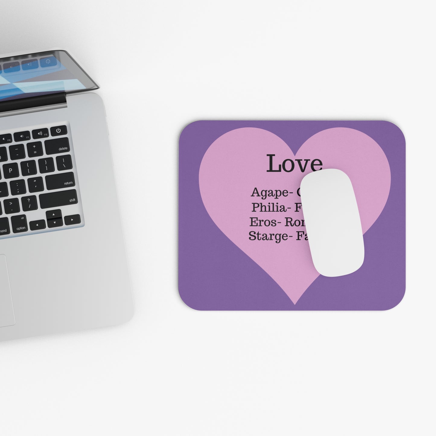 The Four Loves Mouse Pad (Light purple)