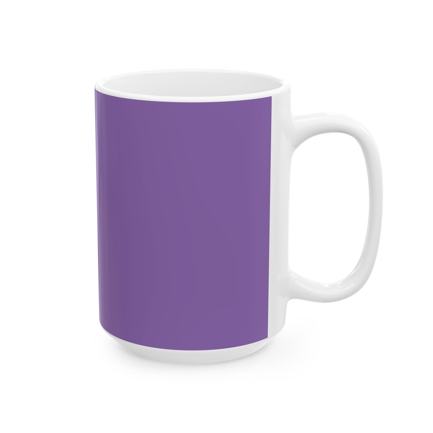 Charming Heart Ceramic Coffee Mug (Light purple)