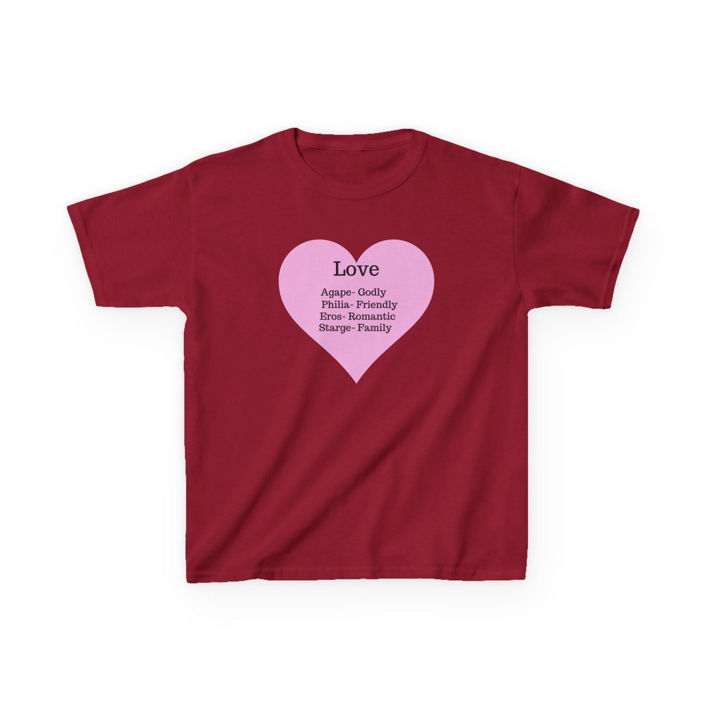 The Meaning of Love Kids T-Shirt | Heart Graphic Tee