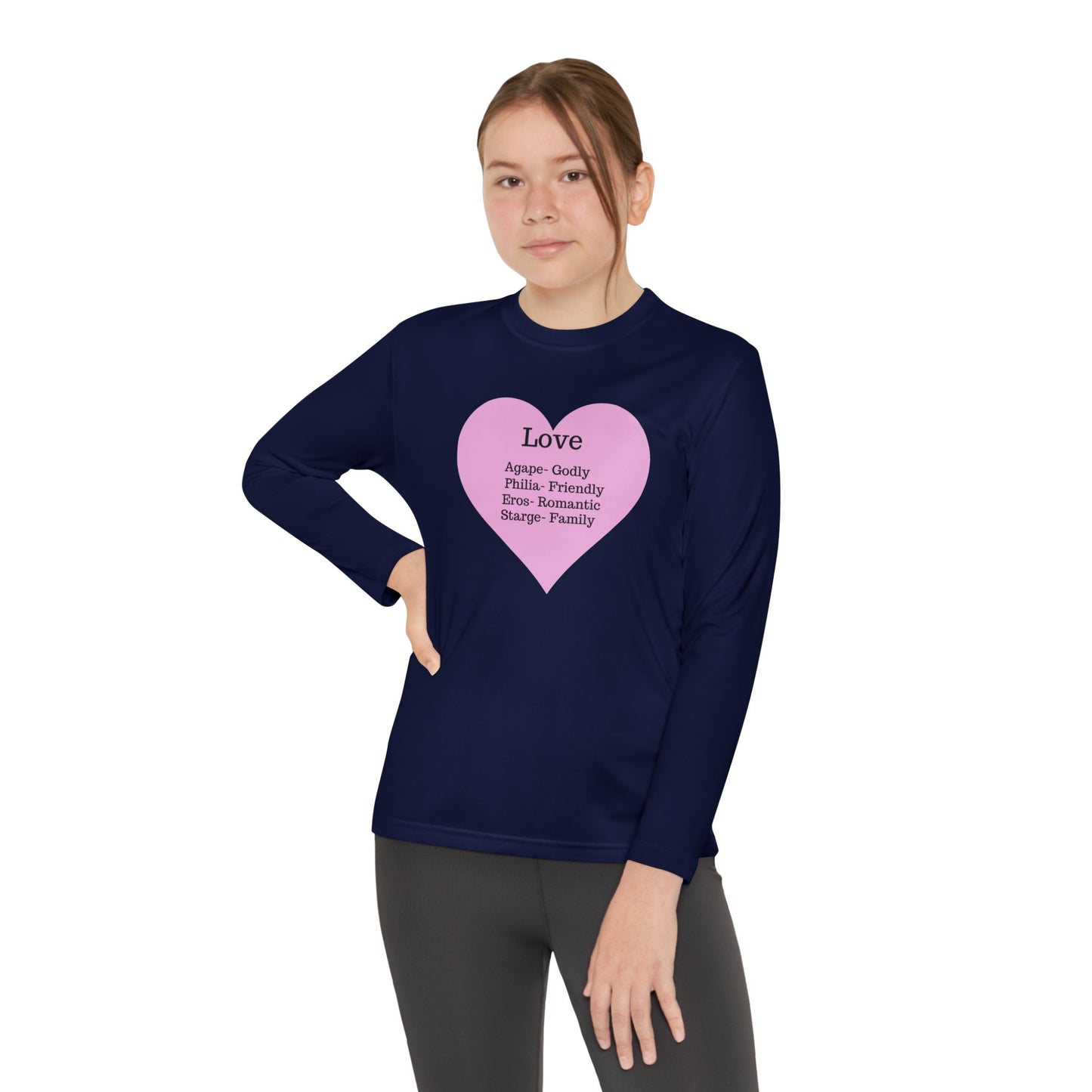 Kids 'Meaning of Love' Long Sleeve Performance Tee