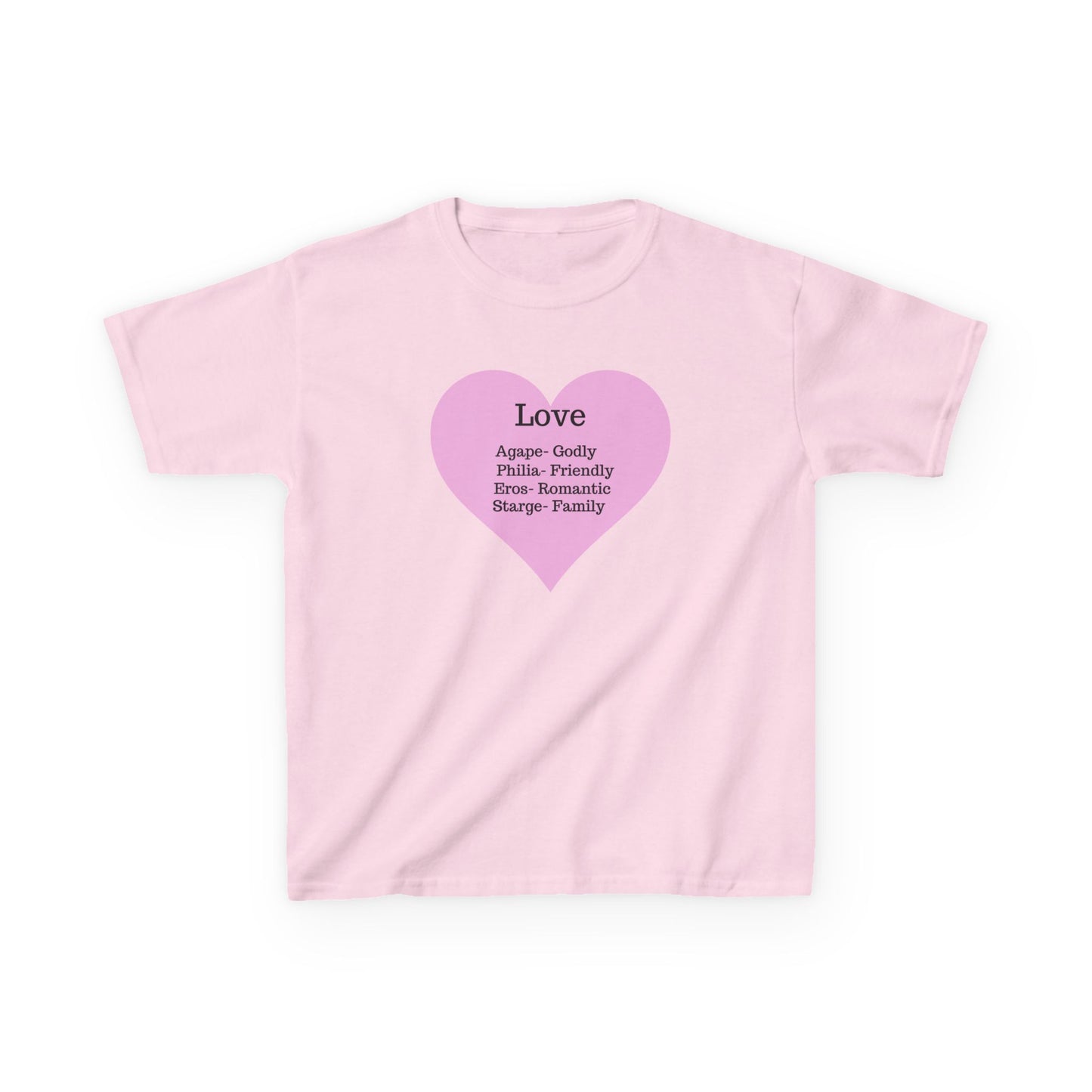The Meaning of Love Kids T-Shirt | Heart Graphic Tee