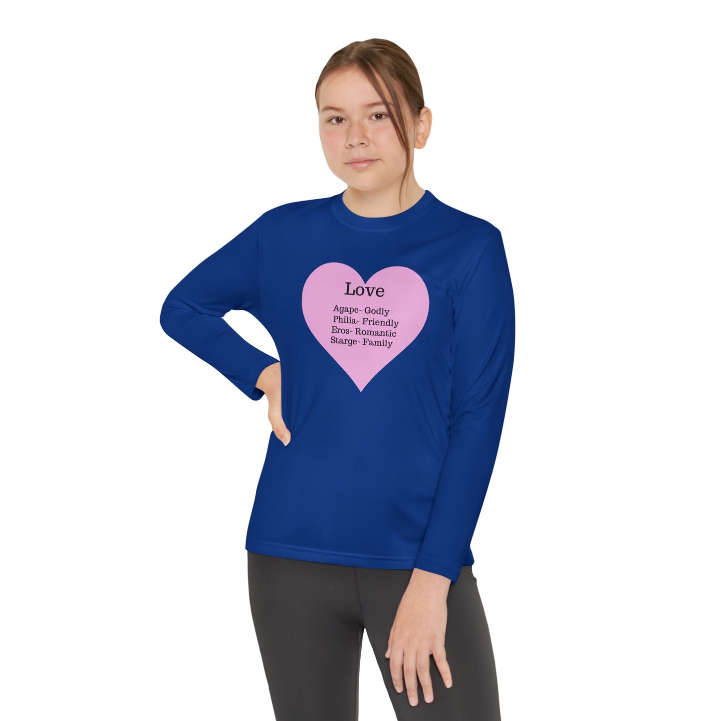 Kids 'Meaning of Love' Long Sleeve Performance Tee