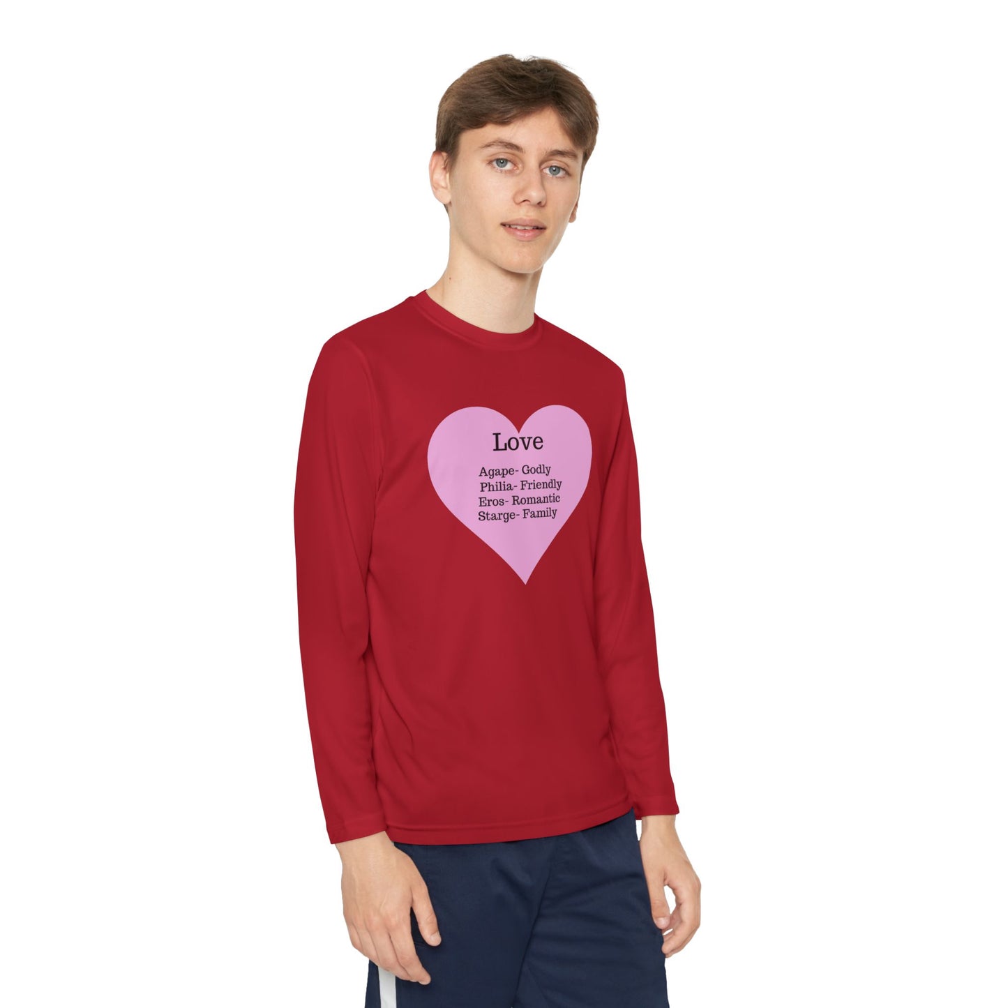 Kids 'Meaning of Love' Long Sleeve Performance Tee