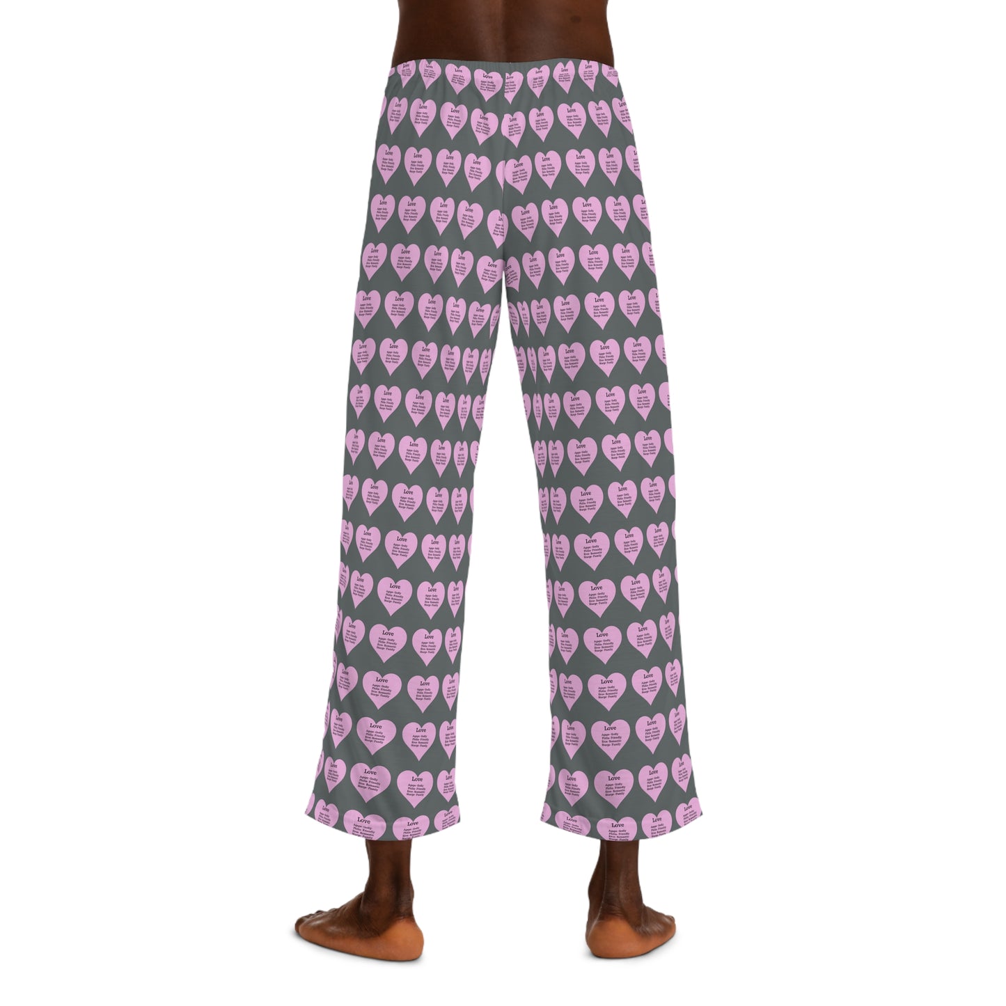 Men's All-Over Print Pajama Pants (Dark Grey)