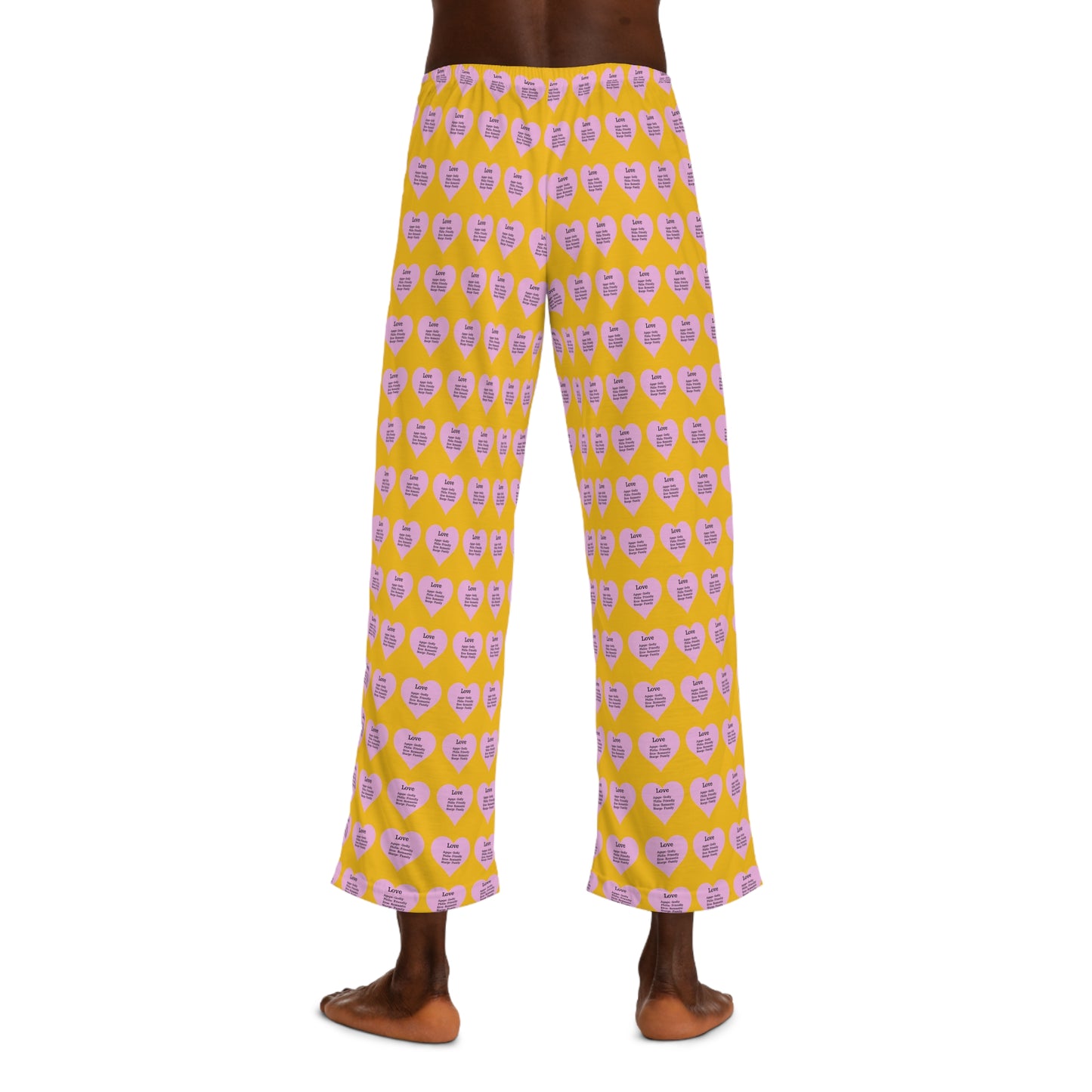 Men's All-Over Print Pajama Pants (Yellow)