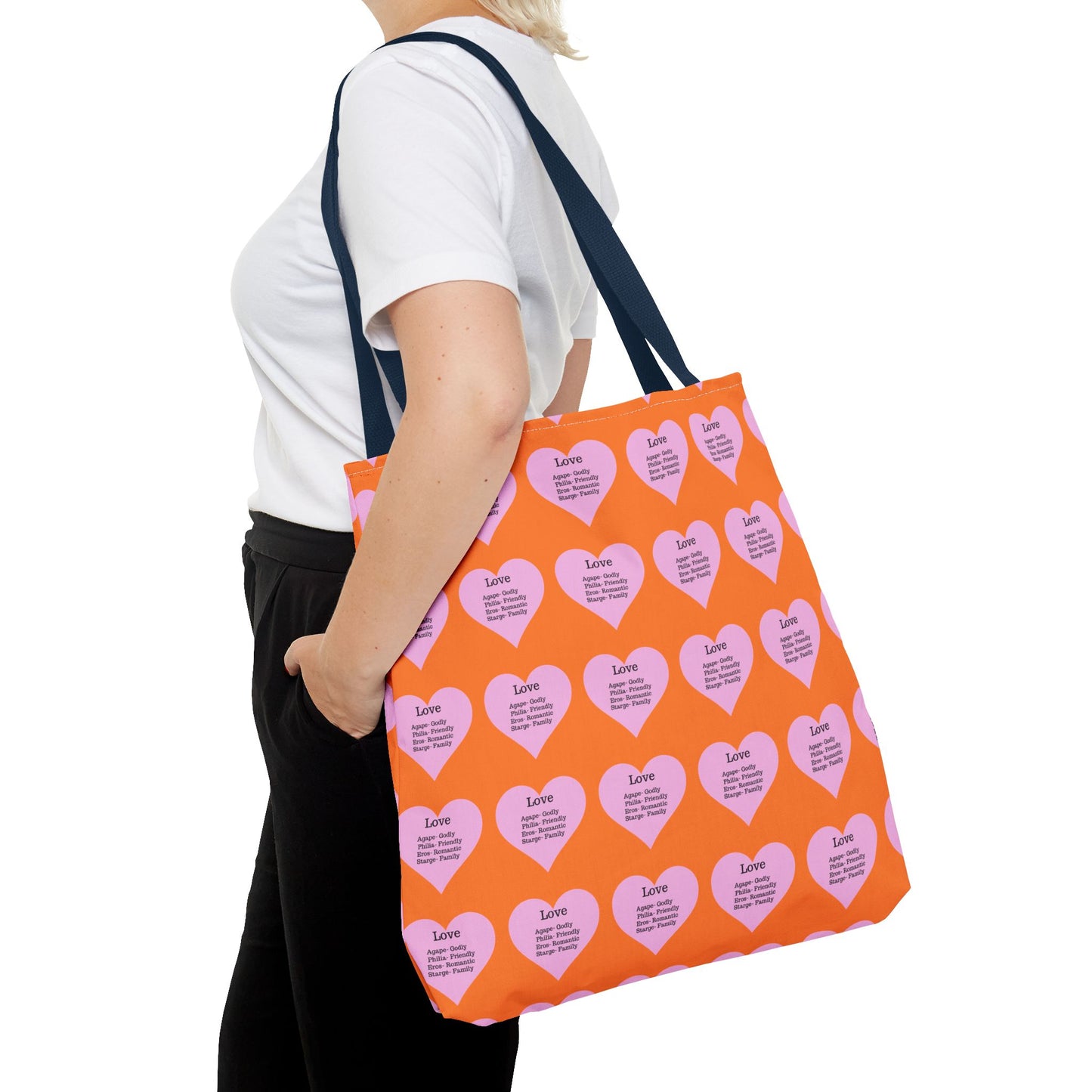 Pink Hearts Tote Bag (Crusta)
