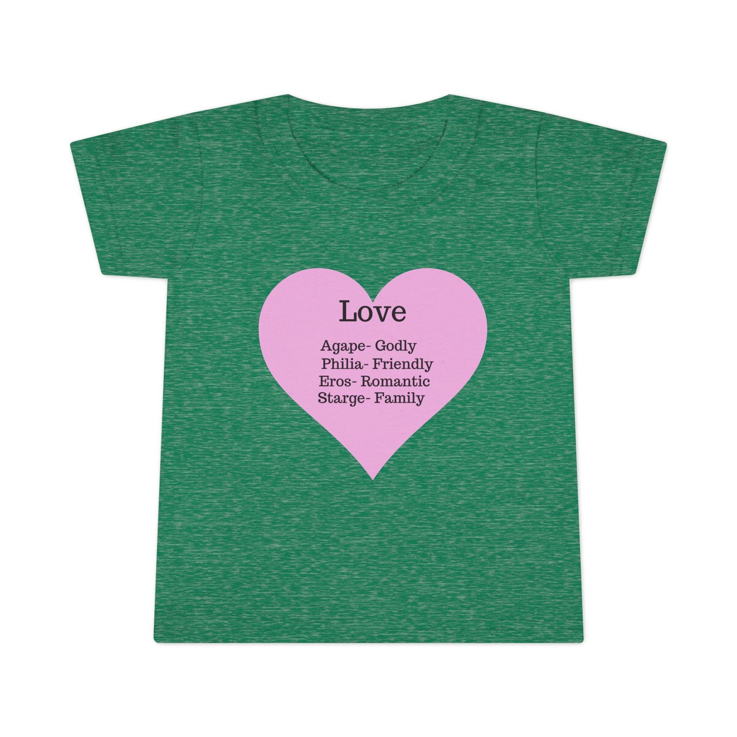 Types of Love Heart Toddler T-Shirt
