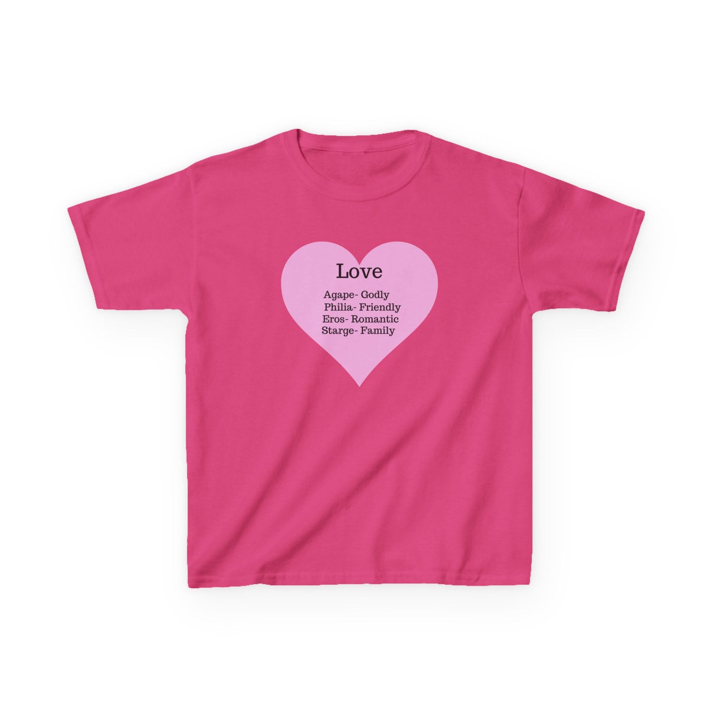 The Meaning of Love Kids T-Shirt | Heart Graphic Tee