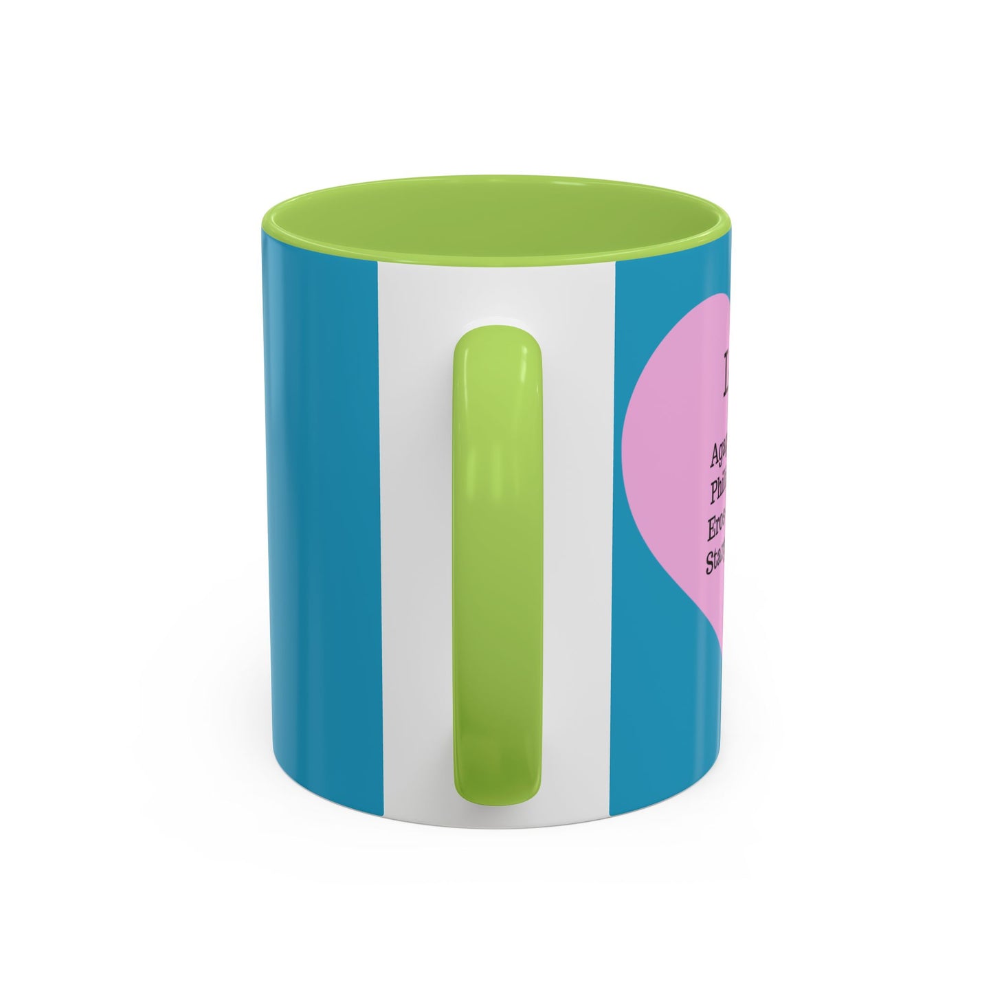 Charming Heart Accent Coffee Mug (Turquoise)