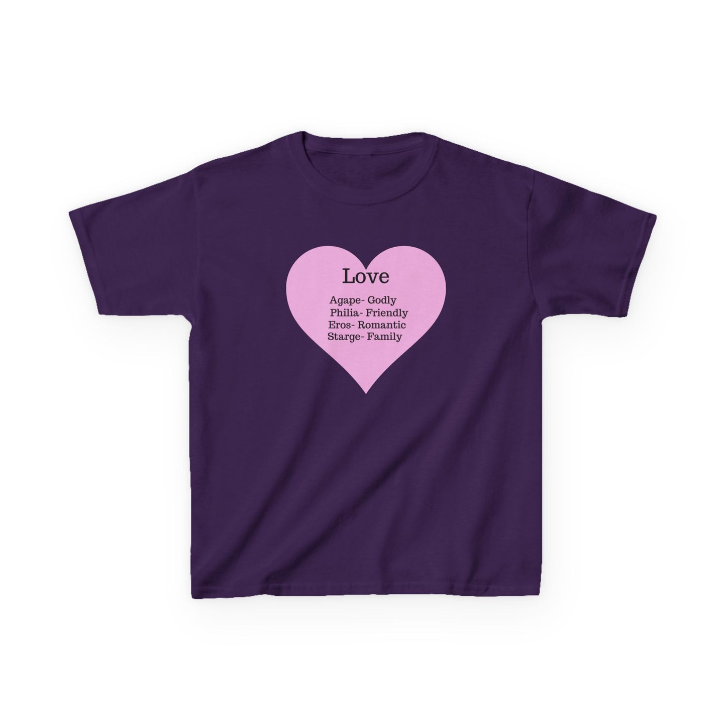 The Meaning of Love Kids T-Shirt | Heart Graphic Tee