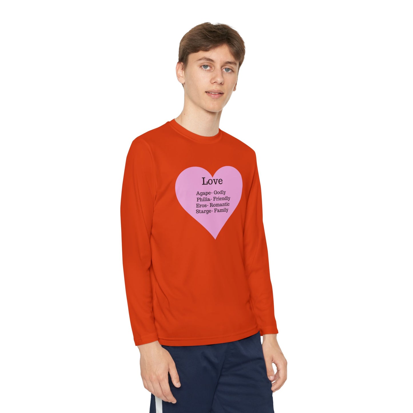 Kids 'Meaning of Love' Long Sleeve Performance Tee