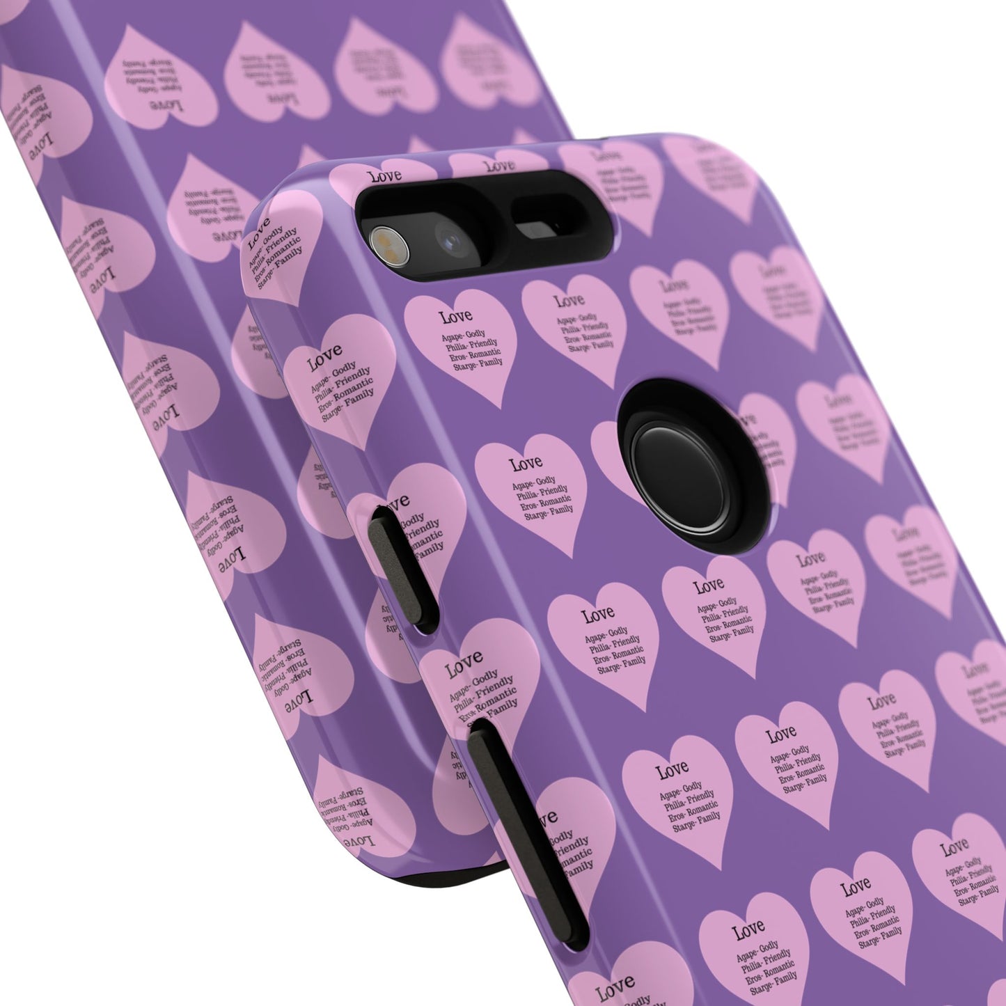 Hearts-A-Flutter Phone Case (iPhone, Google Pixel)(Light purple)