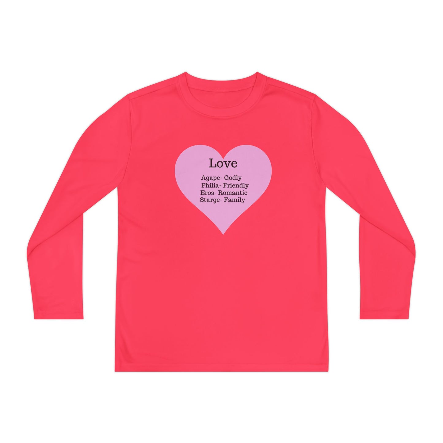 Kids 'Meaning of Love' Long Sleeve Performance Tee