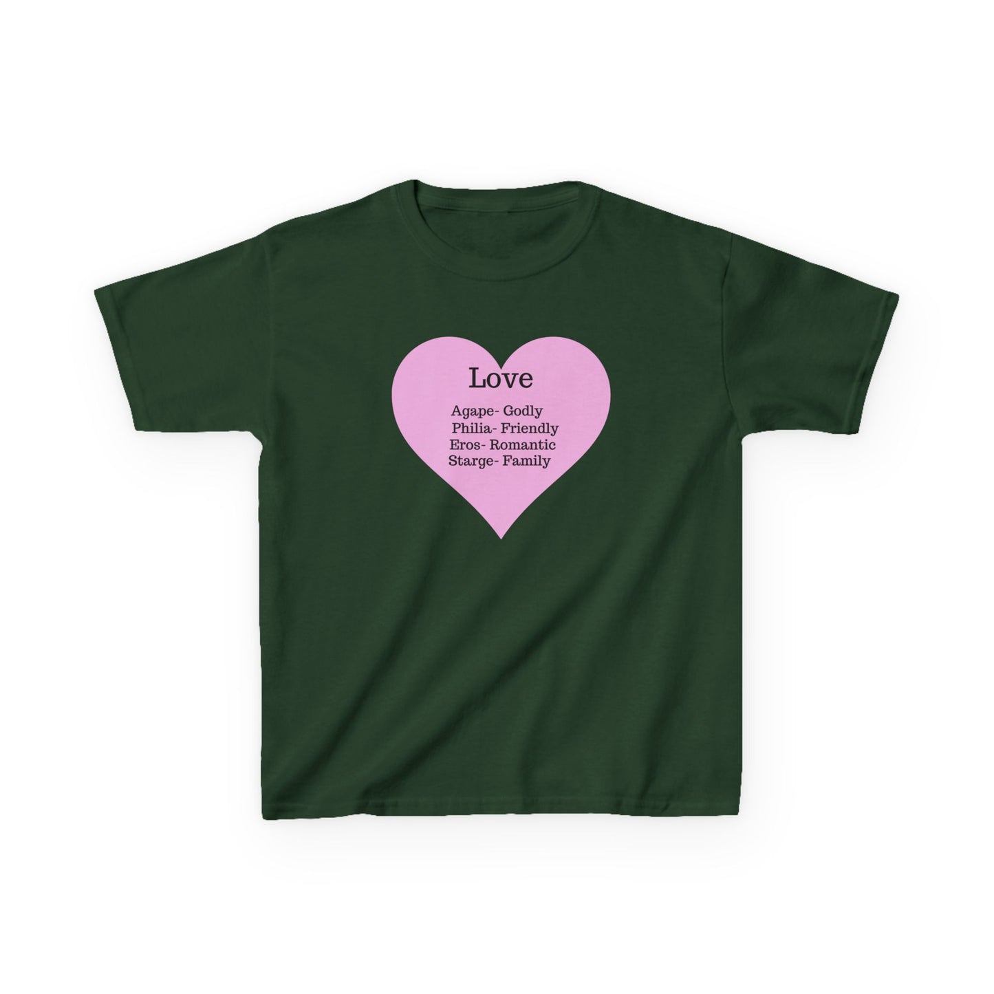 The Meaning of Love Kids T-Shirt | Heart Graphic Tee