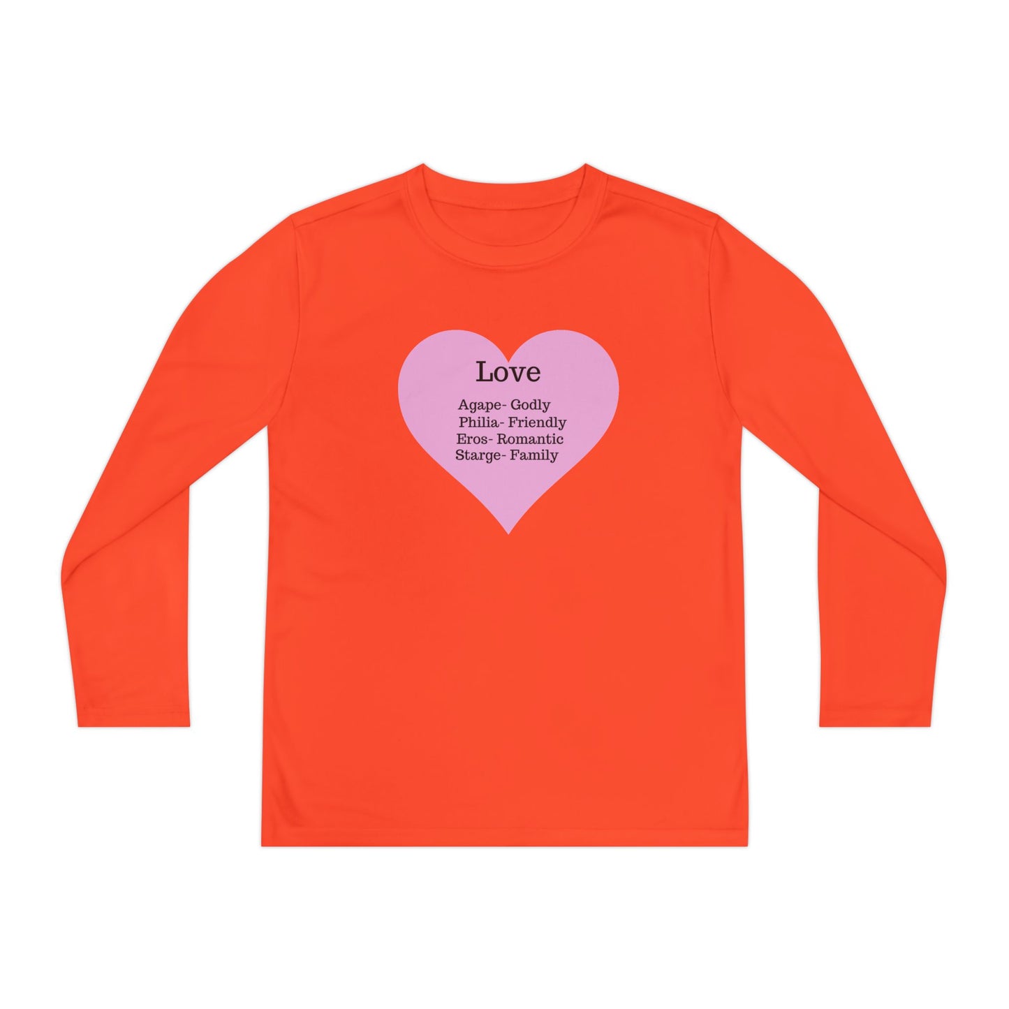 Kids 'Meaning of Love' Long Sleeve Performance Tee