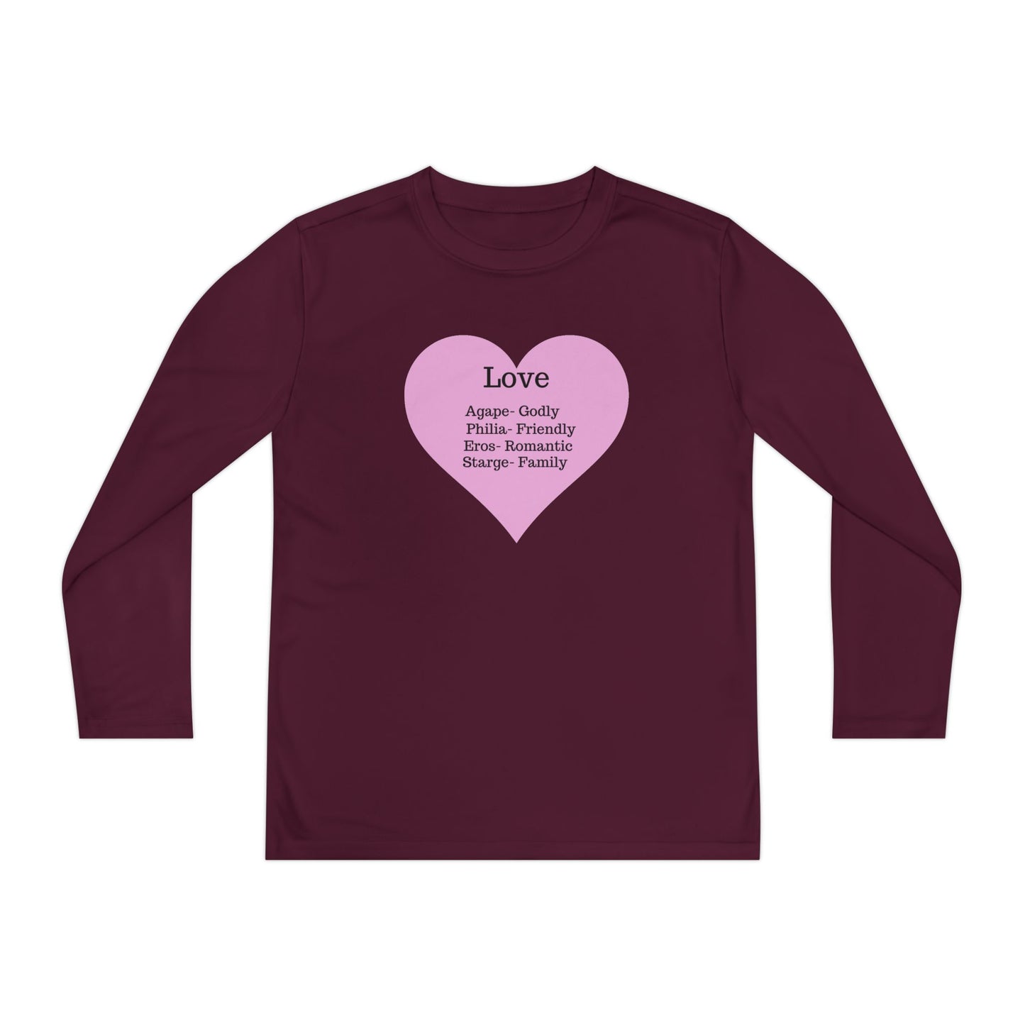 Kids 'Meaning of Love' Long Sleeve Performance Tee
