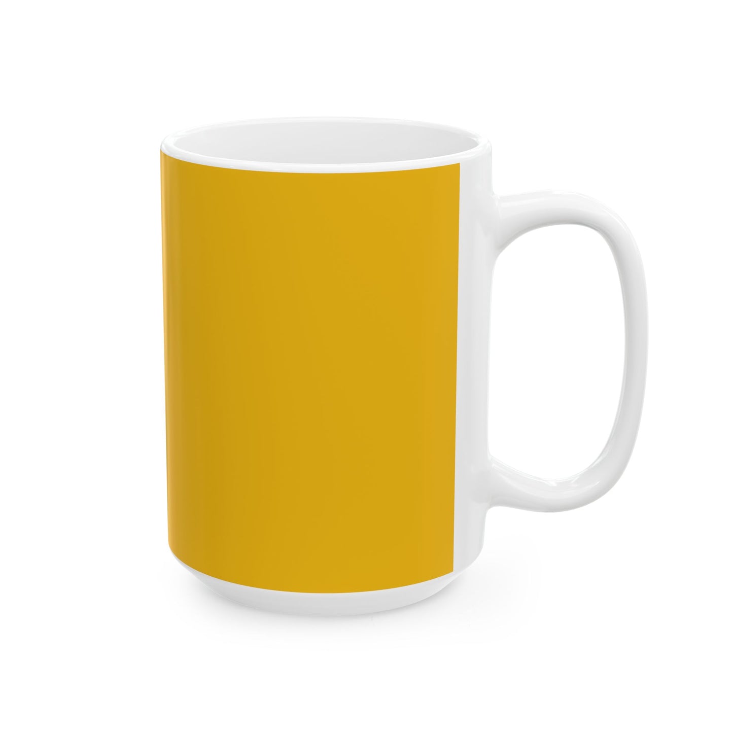 Charming Heart Ceramic Coffee Mug (Yellow)