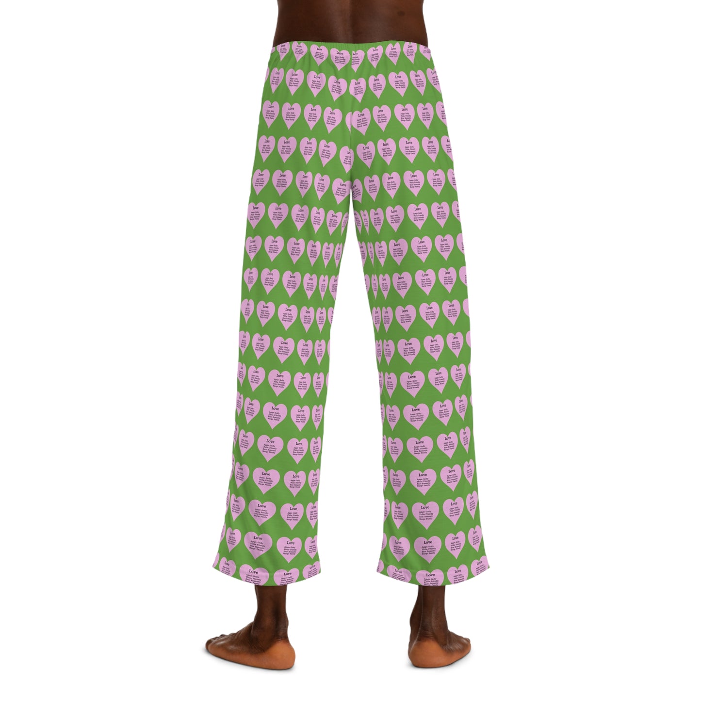 Men's All-Over Print Pajama Pants (Green)