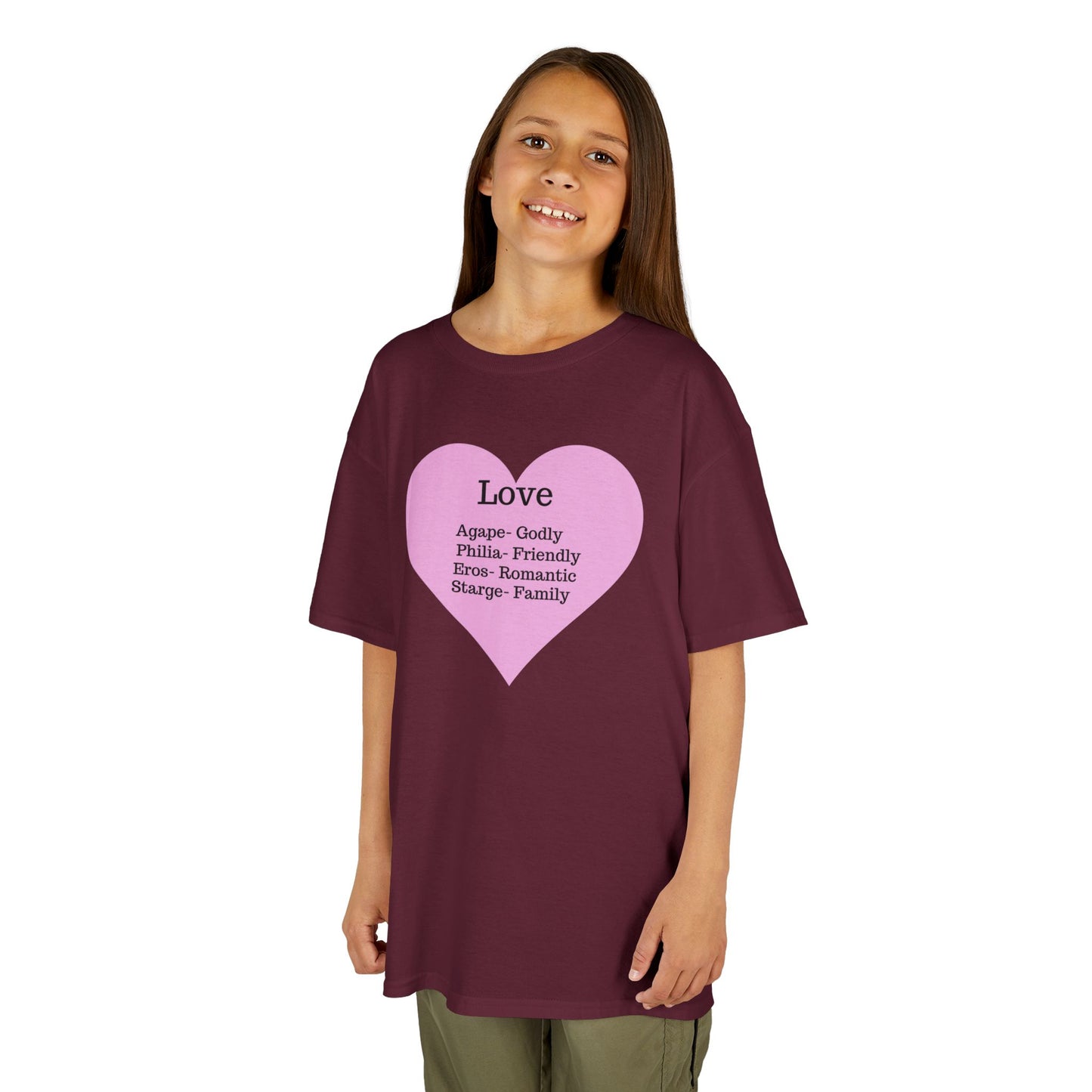 The Meaning of Love Kids T-Shirt | Heart Graphic Tee