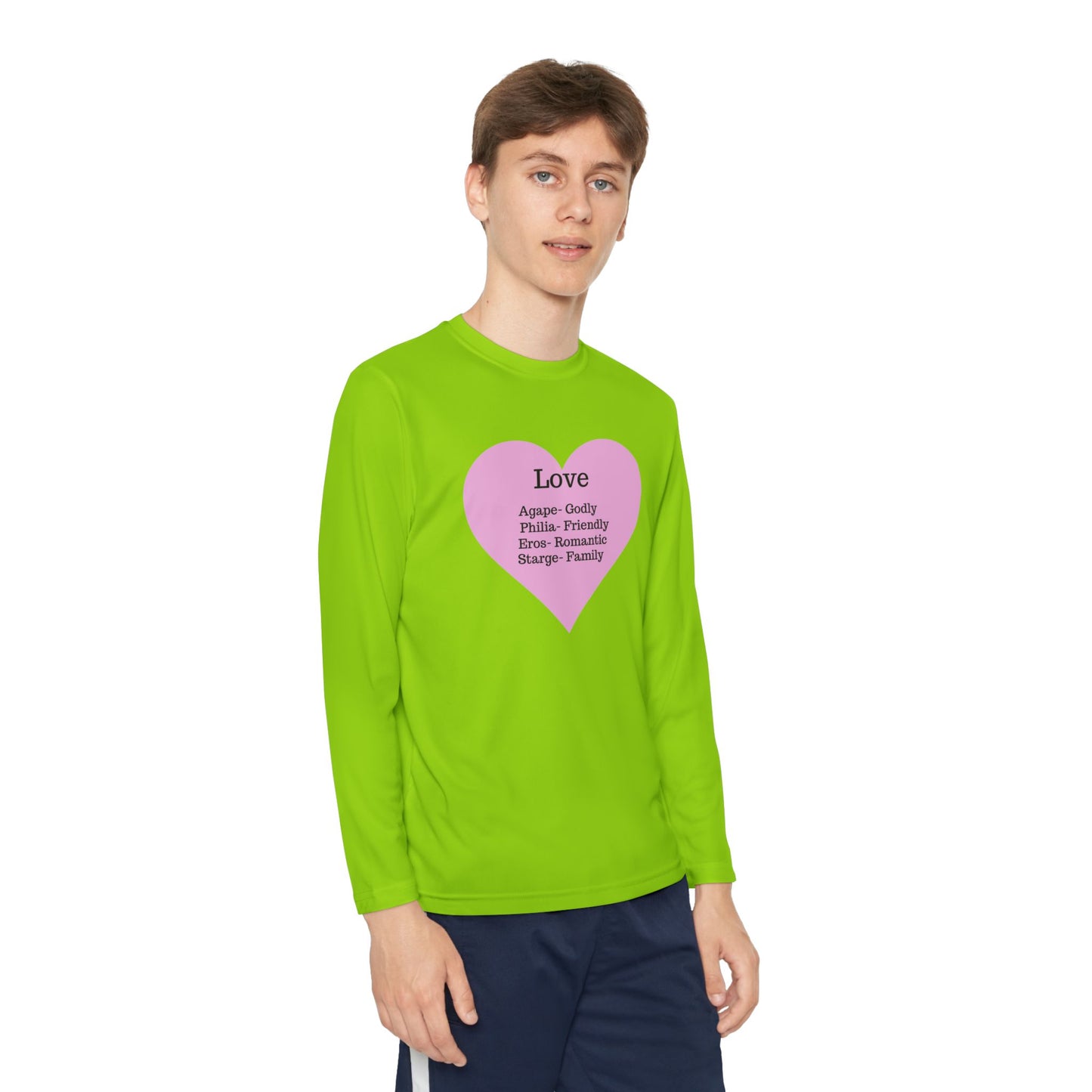 Kids 'Meaning of Love' Long Sleeve Performance Tee