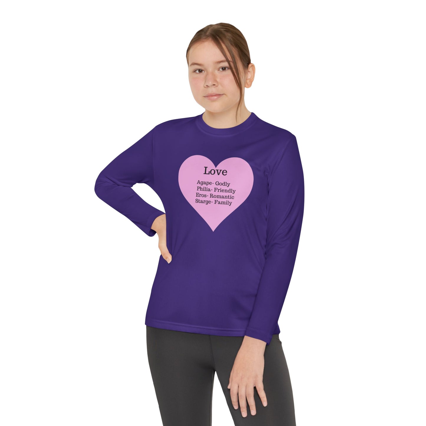 Kids 'Meaning of Love' Long Sleeve Performance Tee