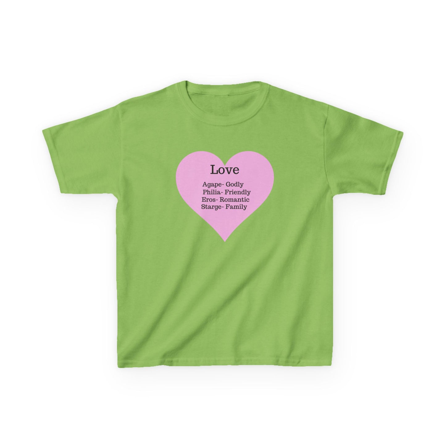 The Meaning of Love Kids T-Shirt | Heart Graphic Tee