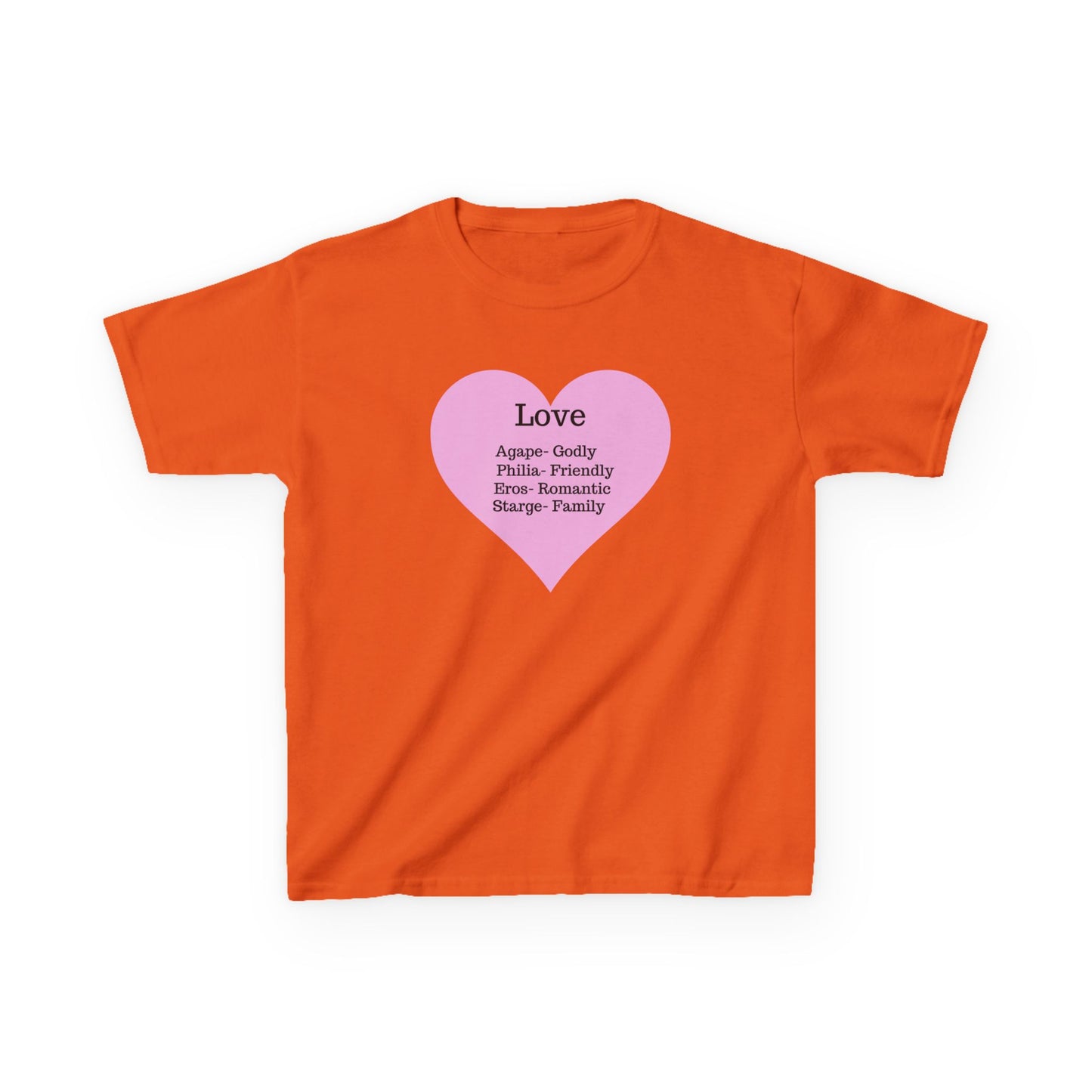 The Meaning of Love Kids T-Shirt | Heart Graphic Tee