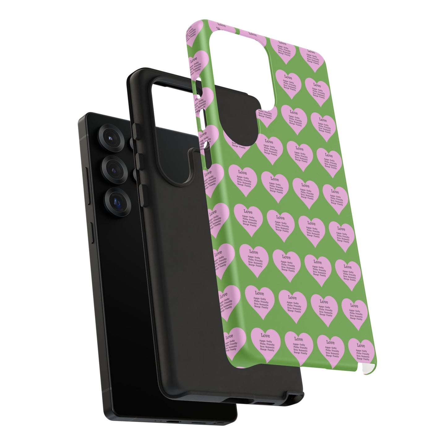 Hearts-A-Flutter Phone Case (Samsung)(Green)