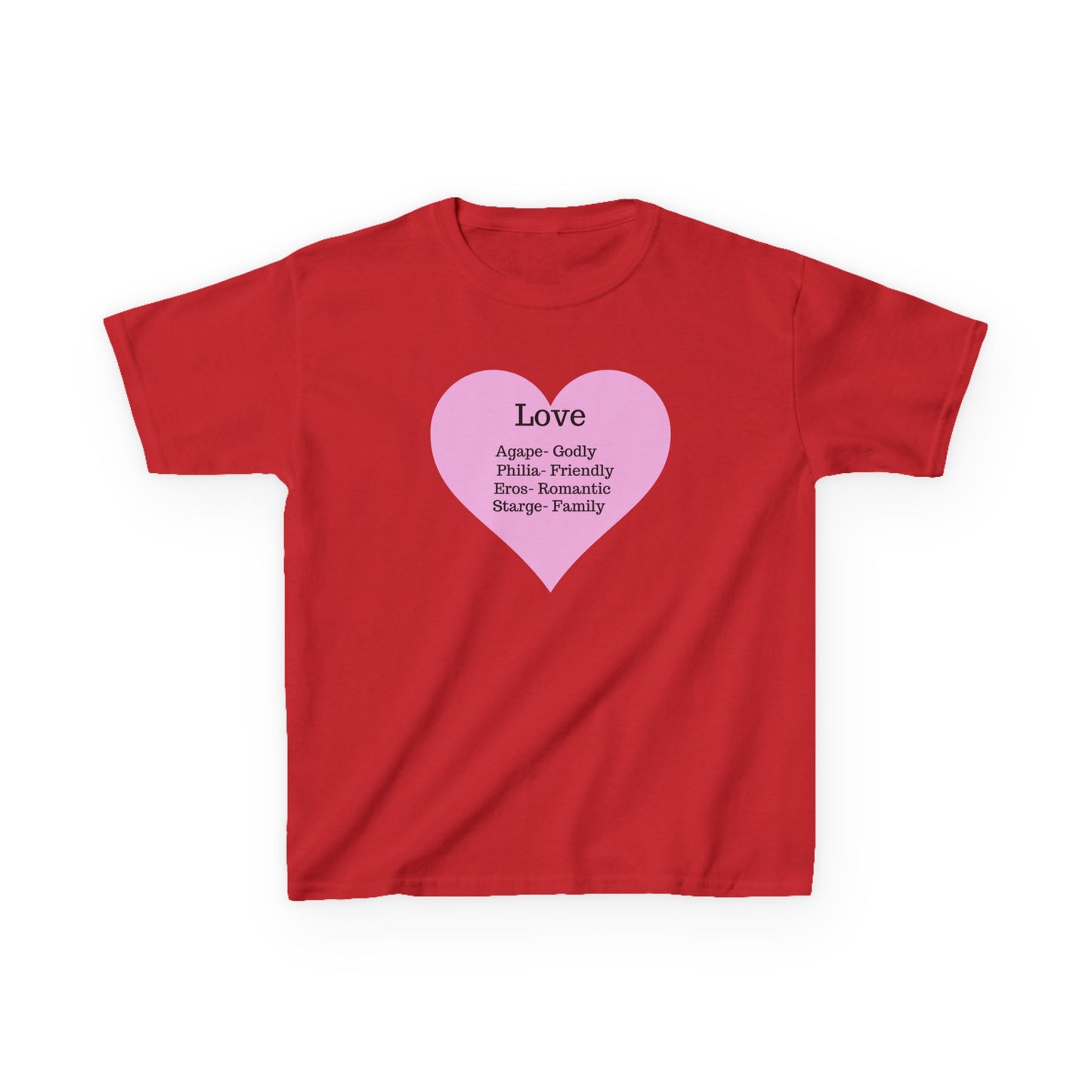 The Meaning of Love Kids T-Shirt | Heart Graphic Tee