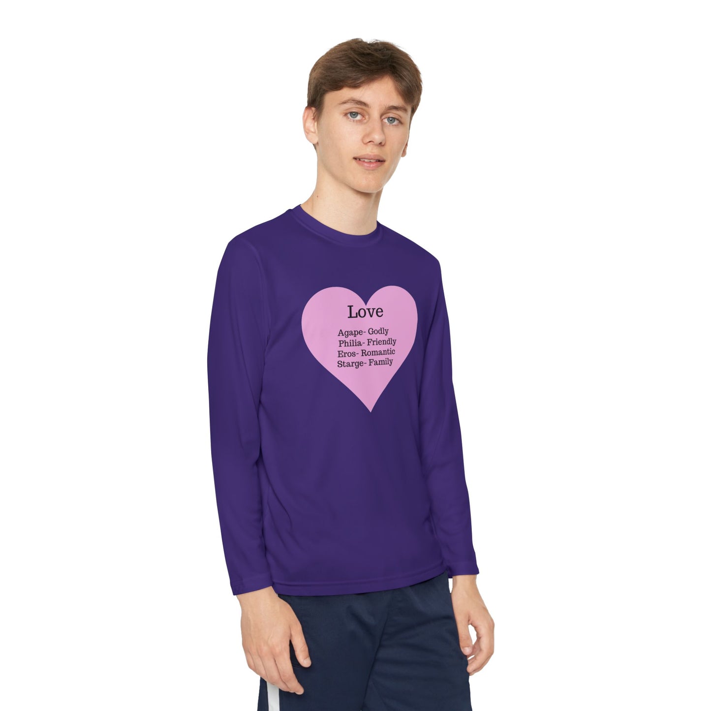 Kids 'Meaning of Love' Long Sleeve Performance Tee