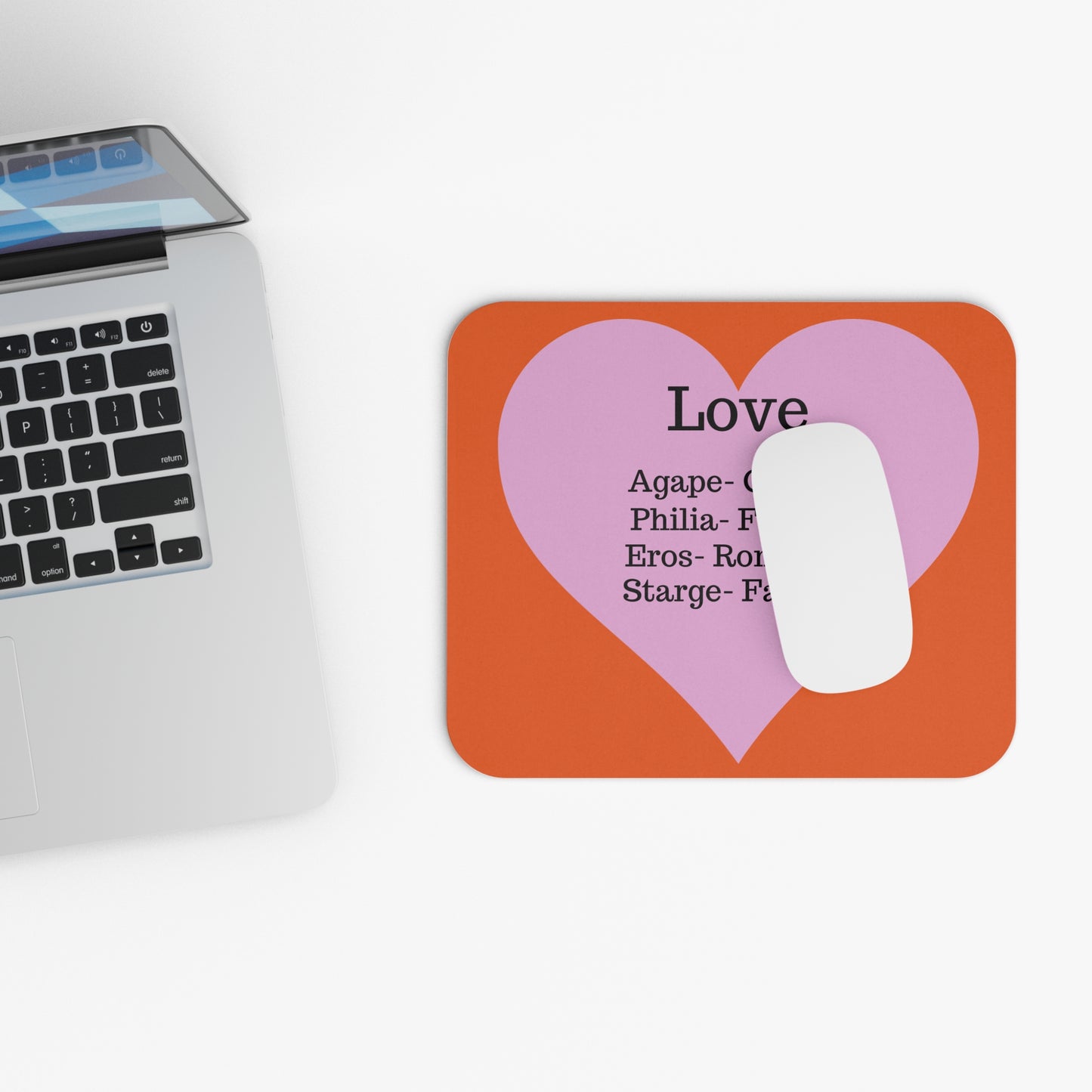 The Four Loves Mouse Pad (Orange)
