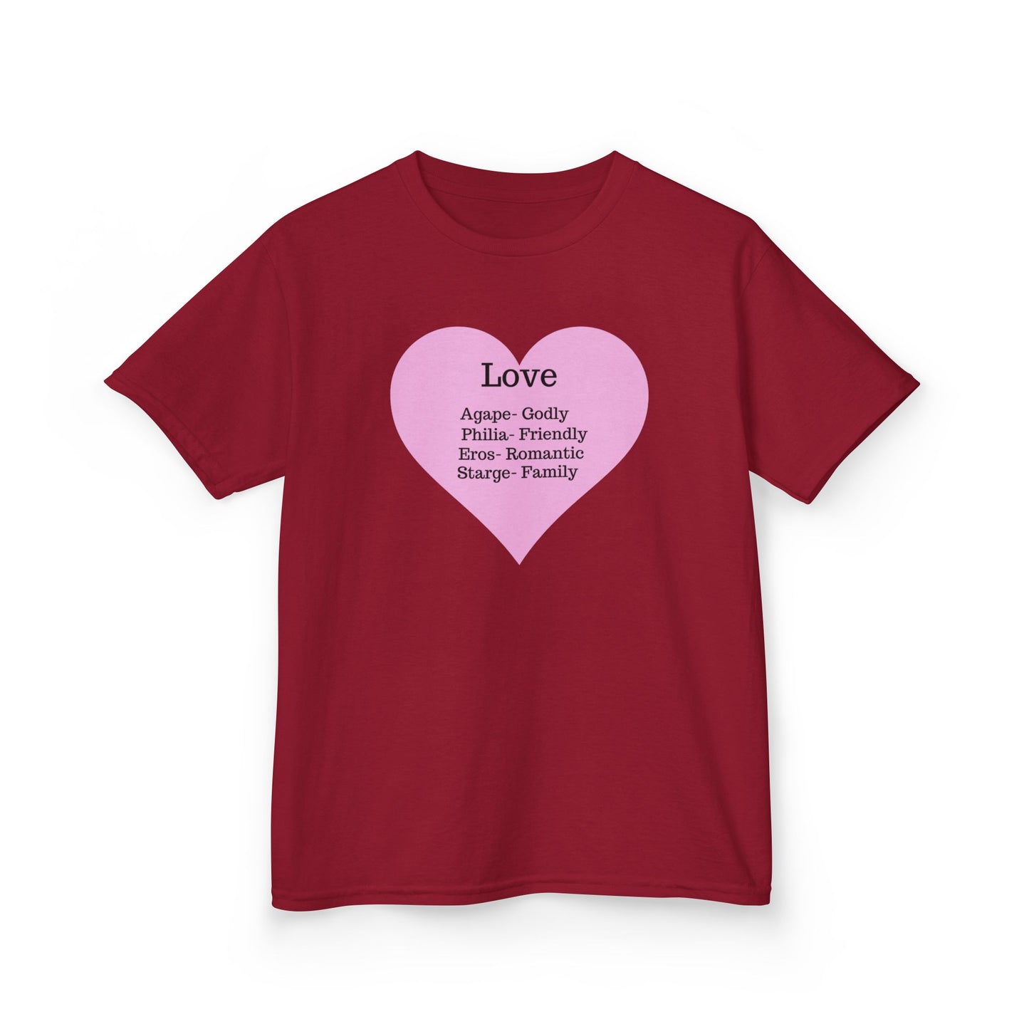 The Meaning of Love Kids T-Shirt | Heart Graphic Tee