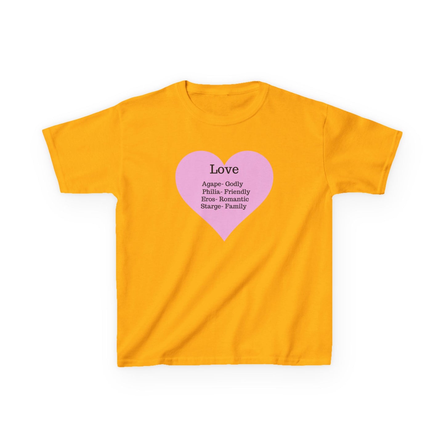 The Meaning of Love Kids T-Shirt | Heart Graphic Tee