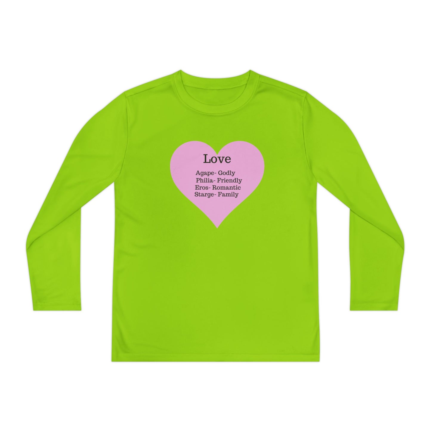 Kids 'Meaning of Love' Long Sleeve Performance Tee