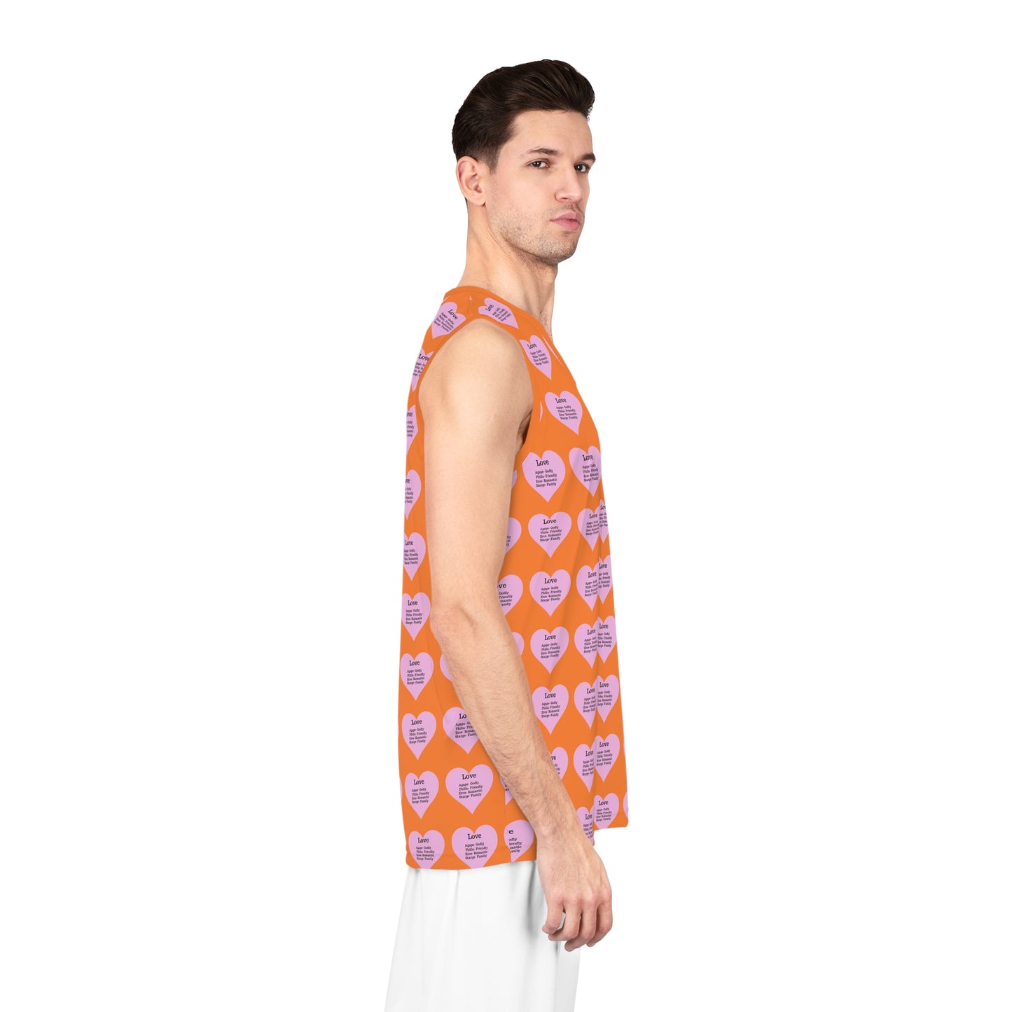 Love Heart All-Over-Print Basketball Jersey (Crusta)