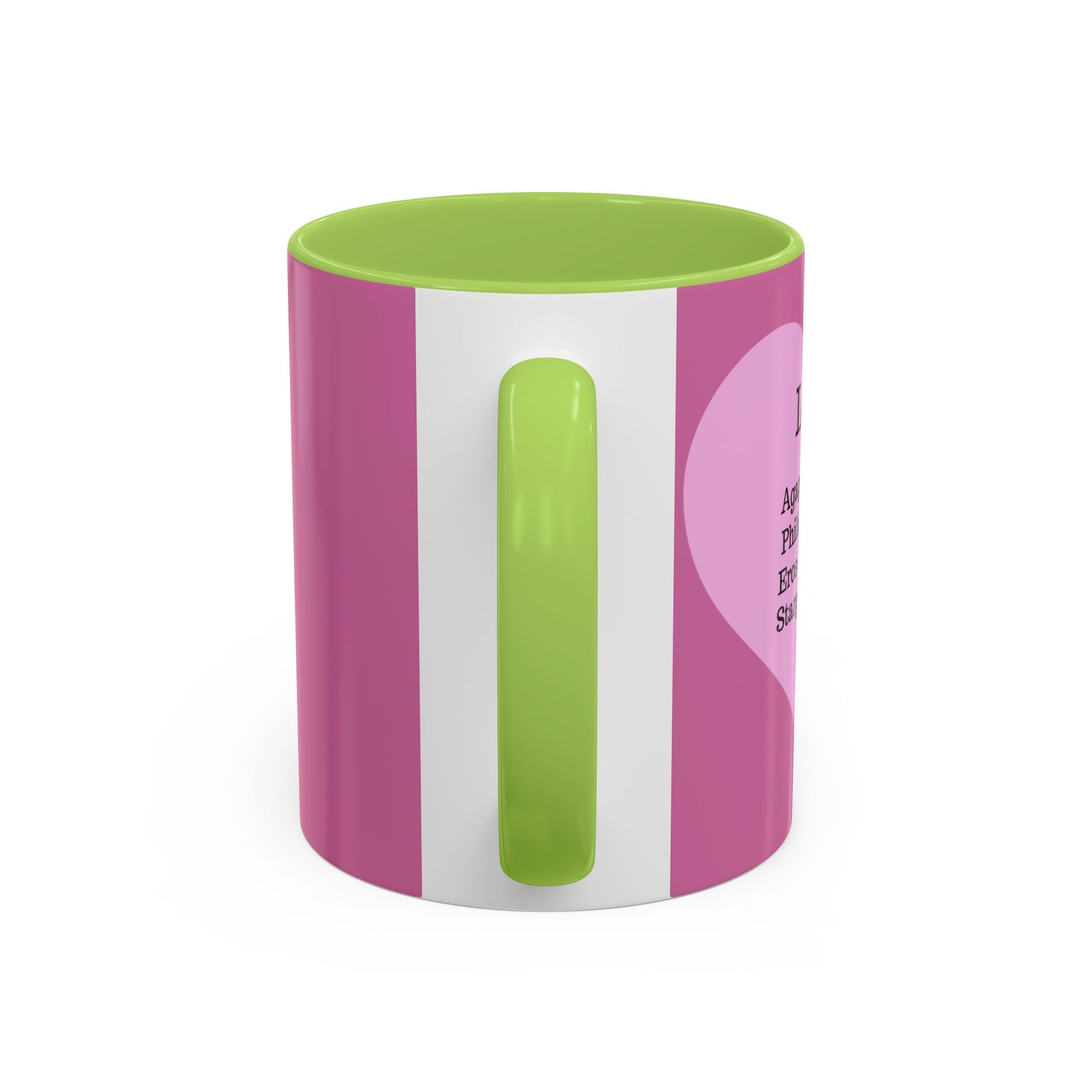 Charming Heart Accent Coffee Mug (Light pink)