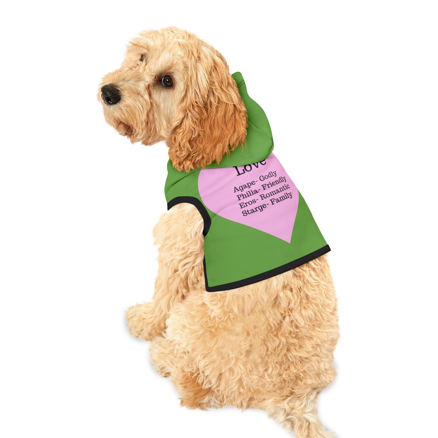 Charming Heart Pet Hoodie (Green)