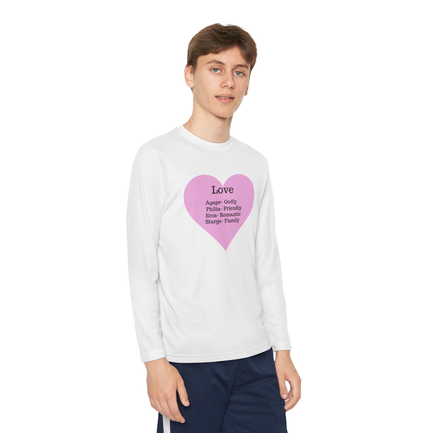 Kids 'Meaning of Love' Long Sleeve Performance Tee