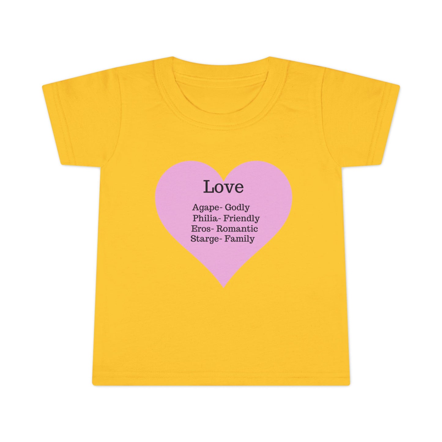 Types of Love Heart Toddler T-Shirt