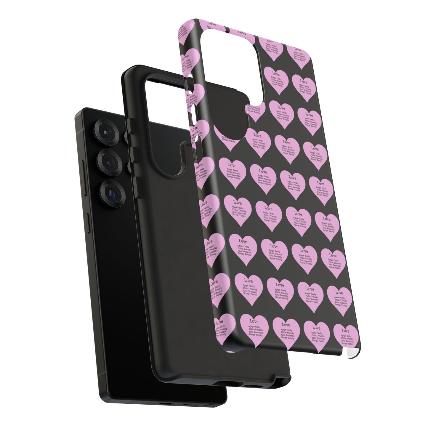 Hearts-A-Flutter Phone Case (Samsung)(Black)