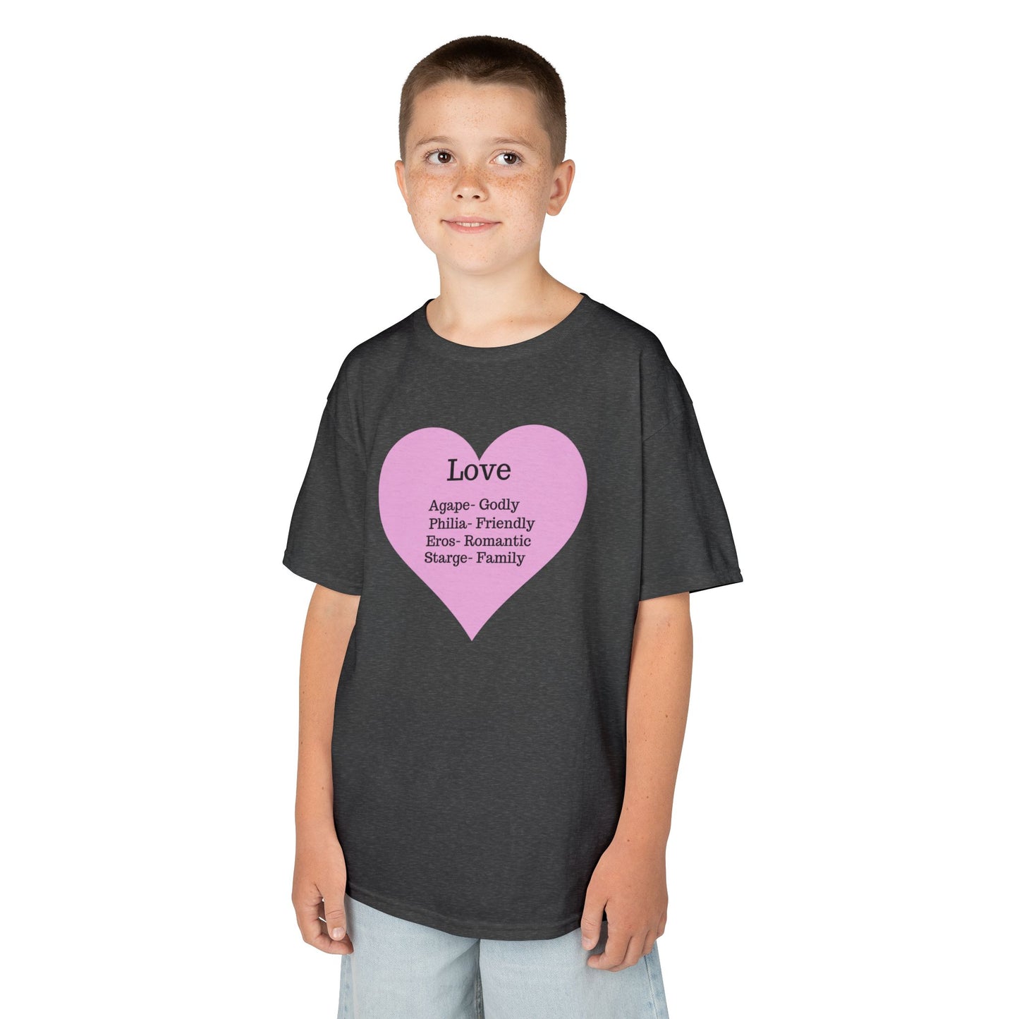 The Meaning of Love Kids T-Shirt | Heart Graphic Tee