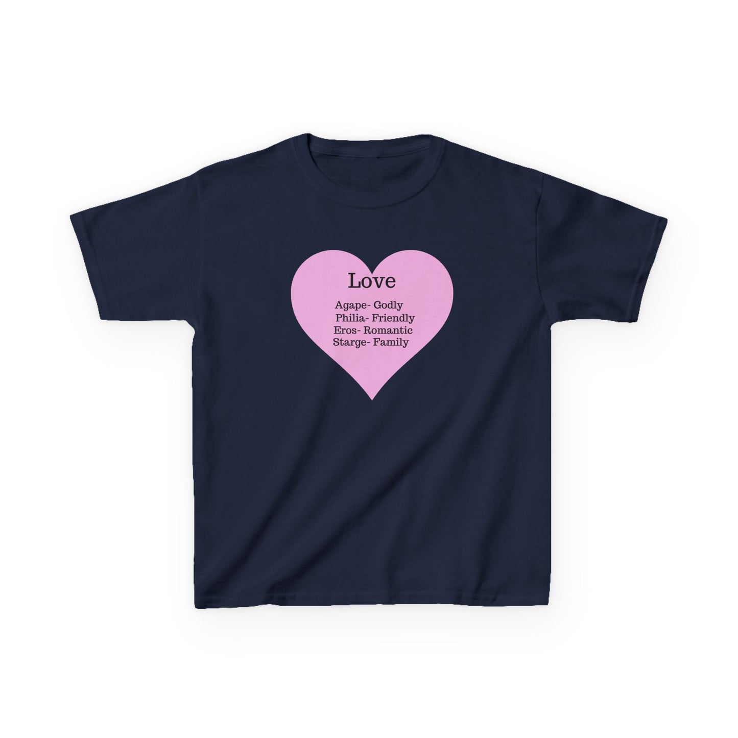 The Meaning of Love Kids T-Shirt | Heart Graphic Tee