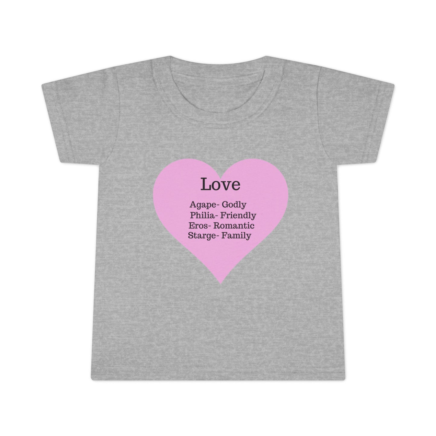 Types of Love Heart Toddler T-Shirt
