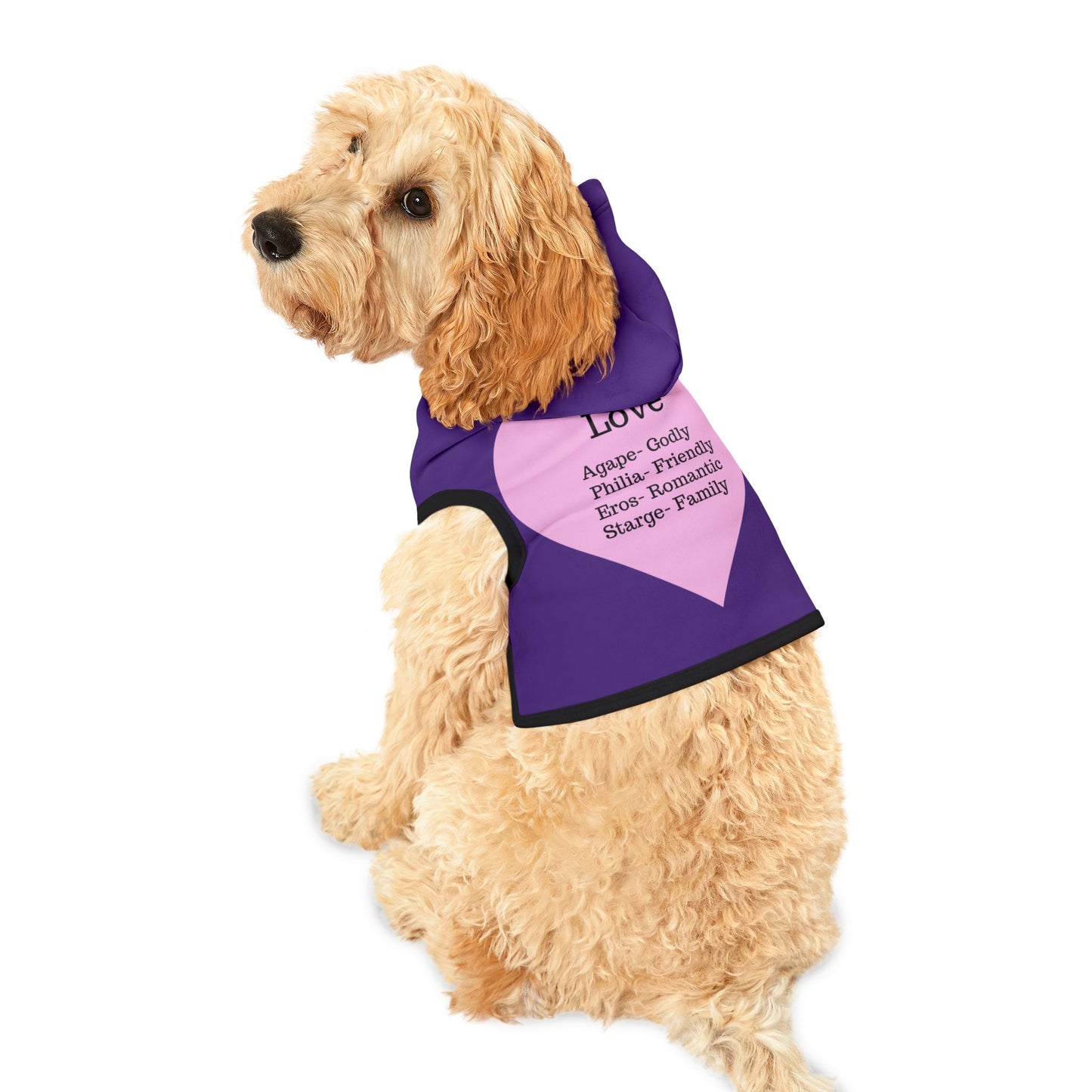 Charming Heart Pet Hoodie (Purple)